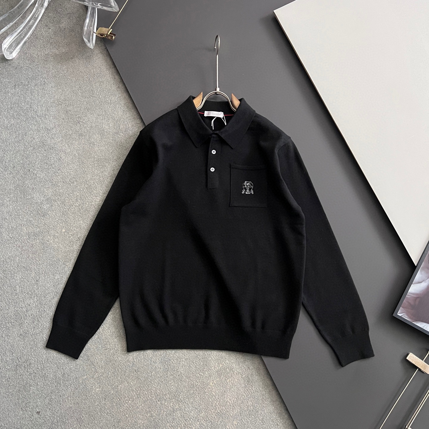 🌾BC*·🌟25FW秋冬打底翻领毛衣！高品质意大利进口面料，高密度针织，百搭毛衣，内搭衬衫都帅气十足！L