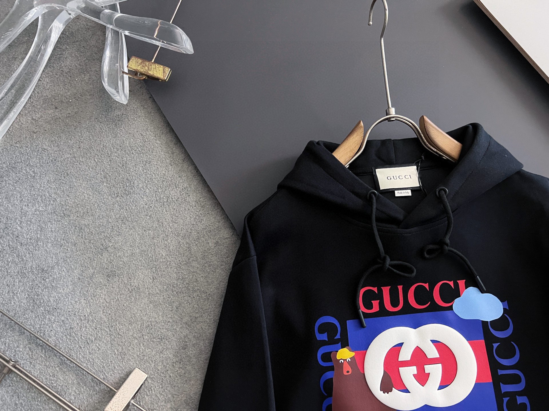 ）Gucc*·独家🌟高端定制，休闲连帽款卫衣，独家定制纯棉410克新氧棉、科技面料，定制原版螺纹，档次极