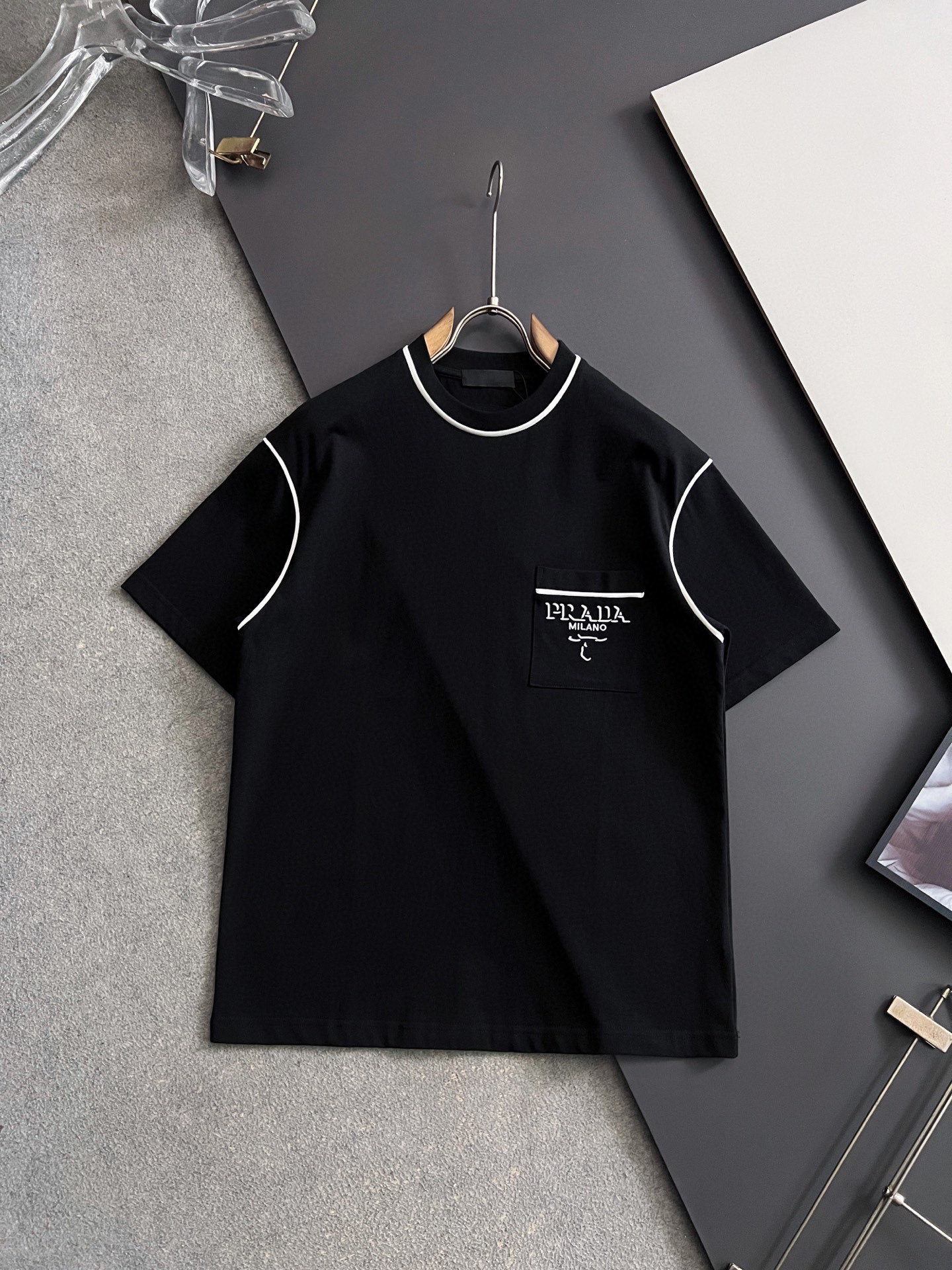 ）Prad*2026Ss最新工艺短袖280g纯棉双纱爆款现货四季系列短袖，简约基础衣橱神器， 休闲百搭必