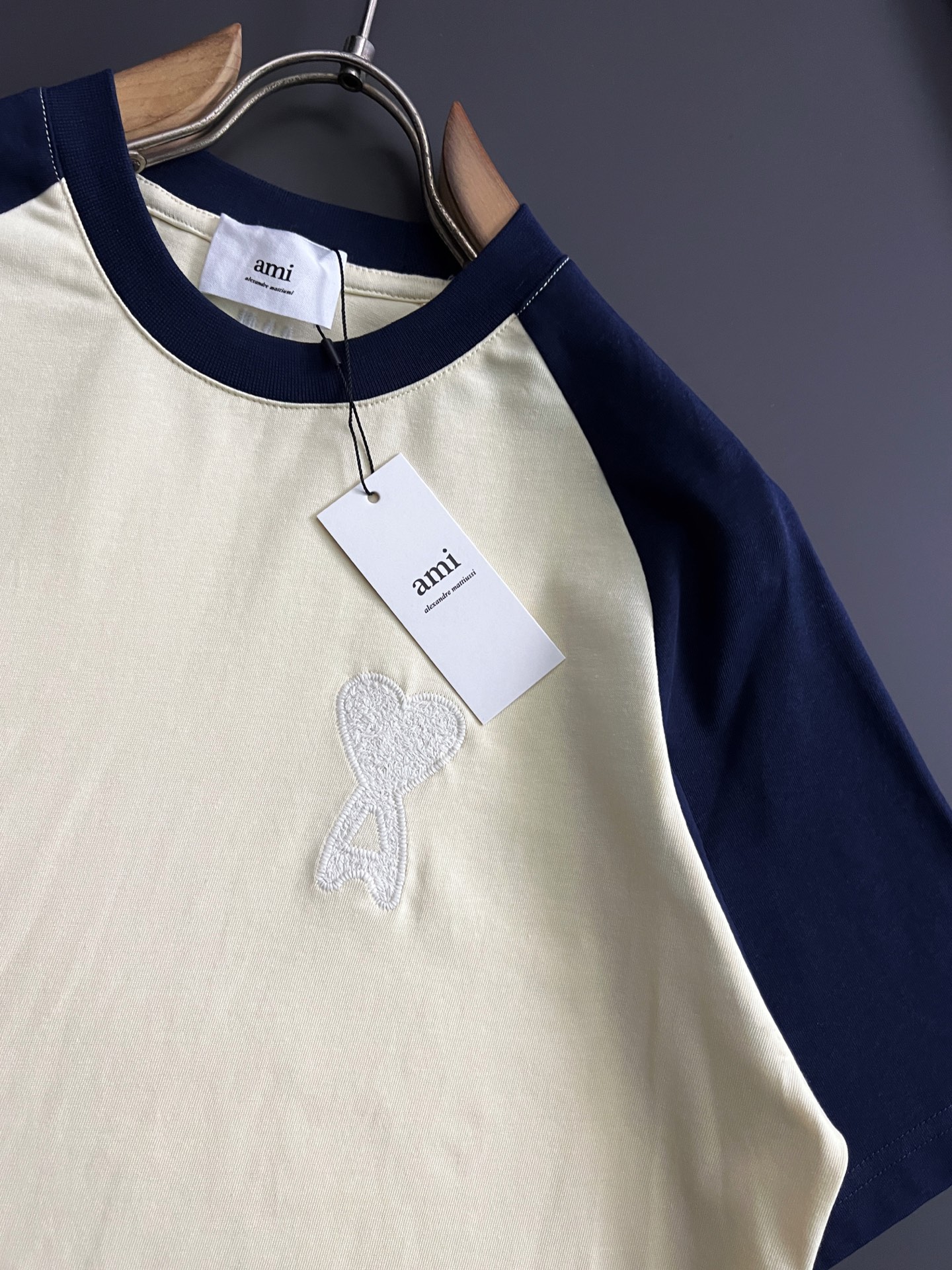 ）AMI*2026Ss最新工艺短袖260g纯棉双纱爆款现货春夏短袖，简约基础衣橱神器， 休闲百搭必备款）