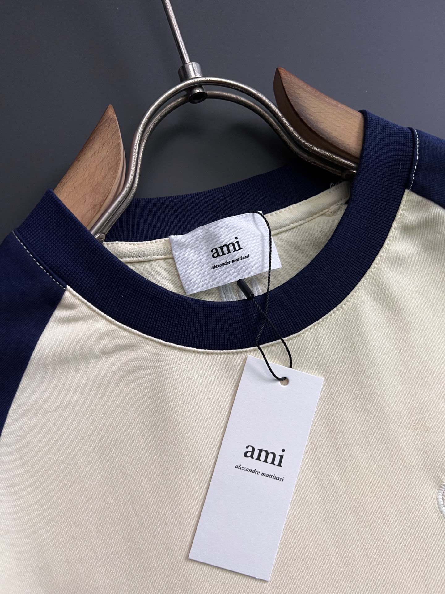 ）AMI*2026Ss最新工艺短袖260g纯棉双纱爆款现货春夏短袖，简约基础衣橱神器， 休闲百搭必备款）