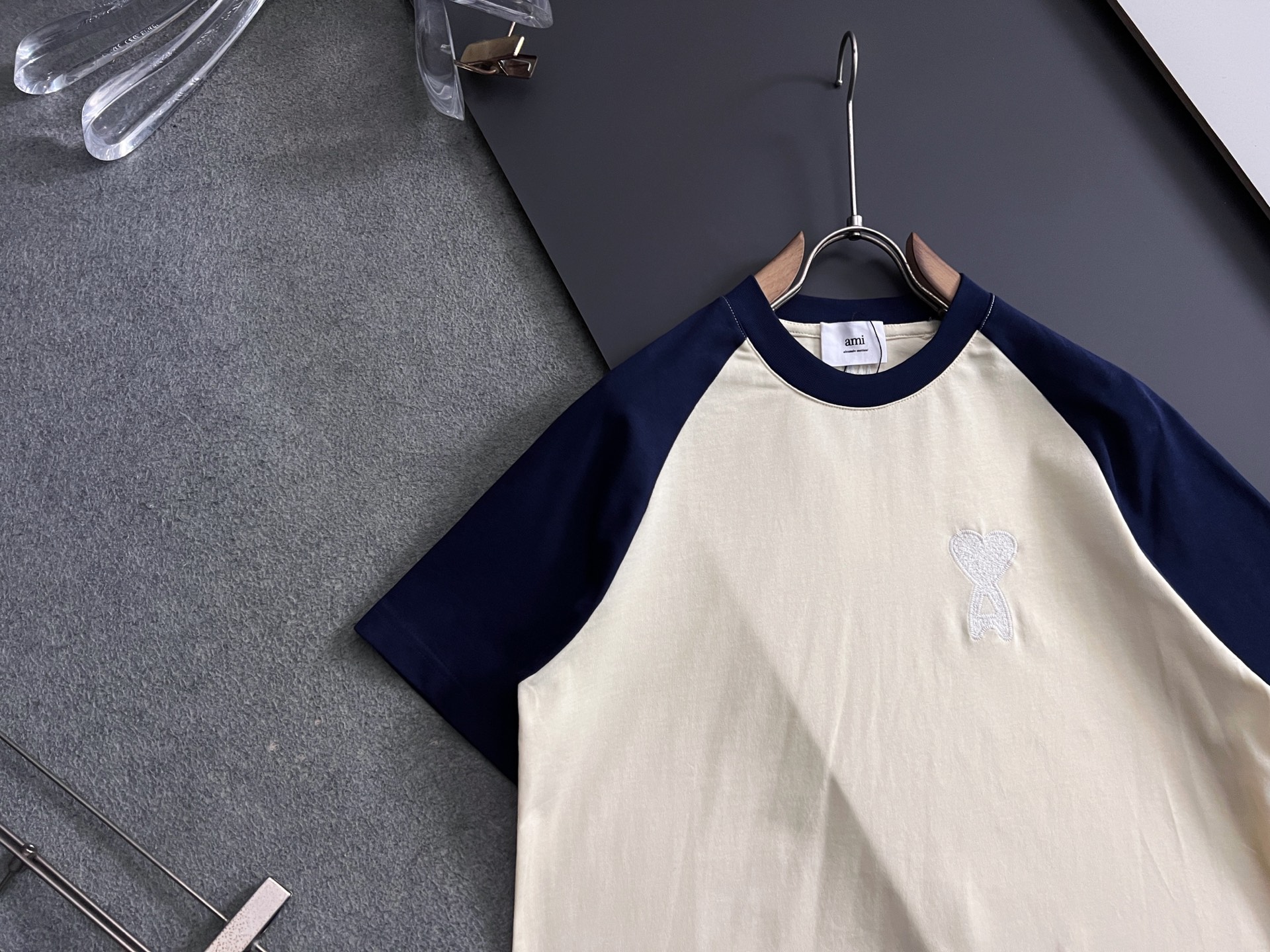 ）AMI*2026Ss最新工艺短袖260g纯棉双纱爆款现货春夏短袖，简约基础衣橱神器， 休闲百搭必备款）