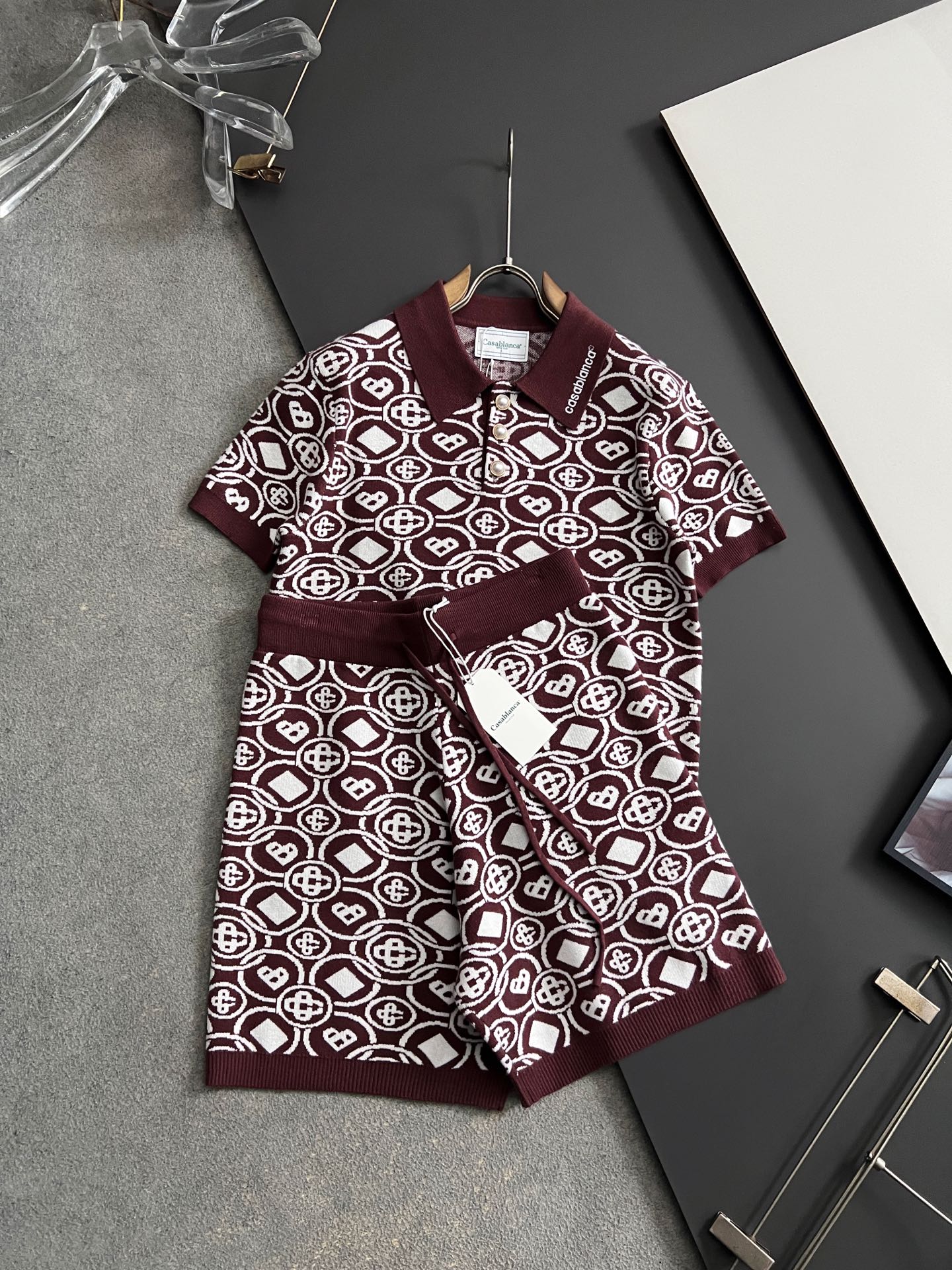 ）原Casablanc*品质元单、 2026Ss春夏秀场系列针织套装🔥本款选用仿羊绒厚织面料打造，设计装