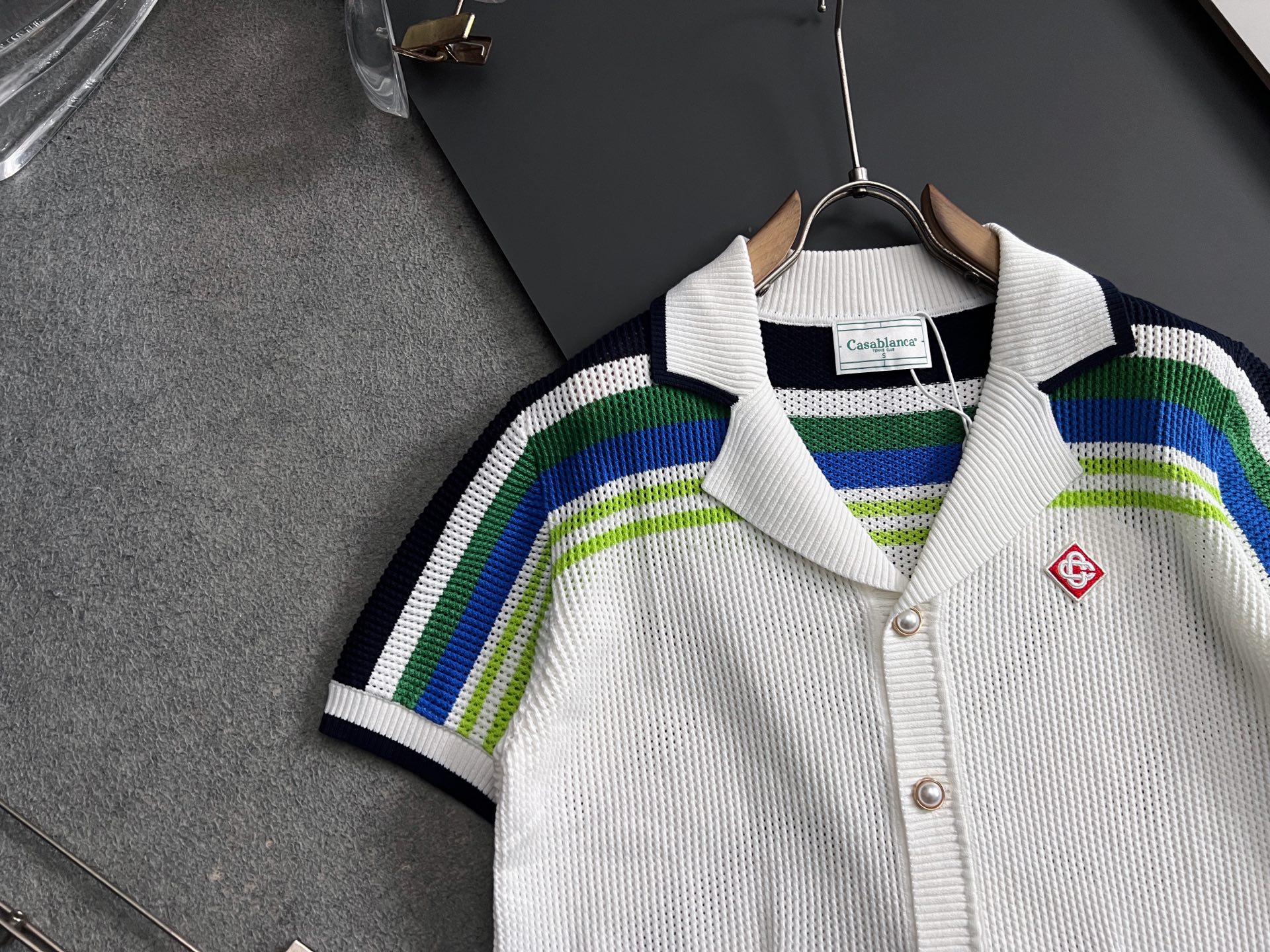 ）Casablanc*品质元单、 2026Ss春夏秀场系列针织套装🔥本款选用运动风尼龙网眼面料打造，设计