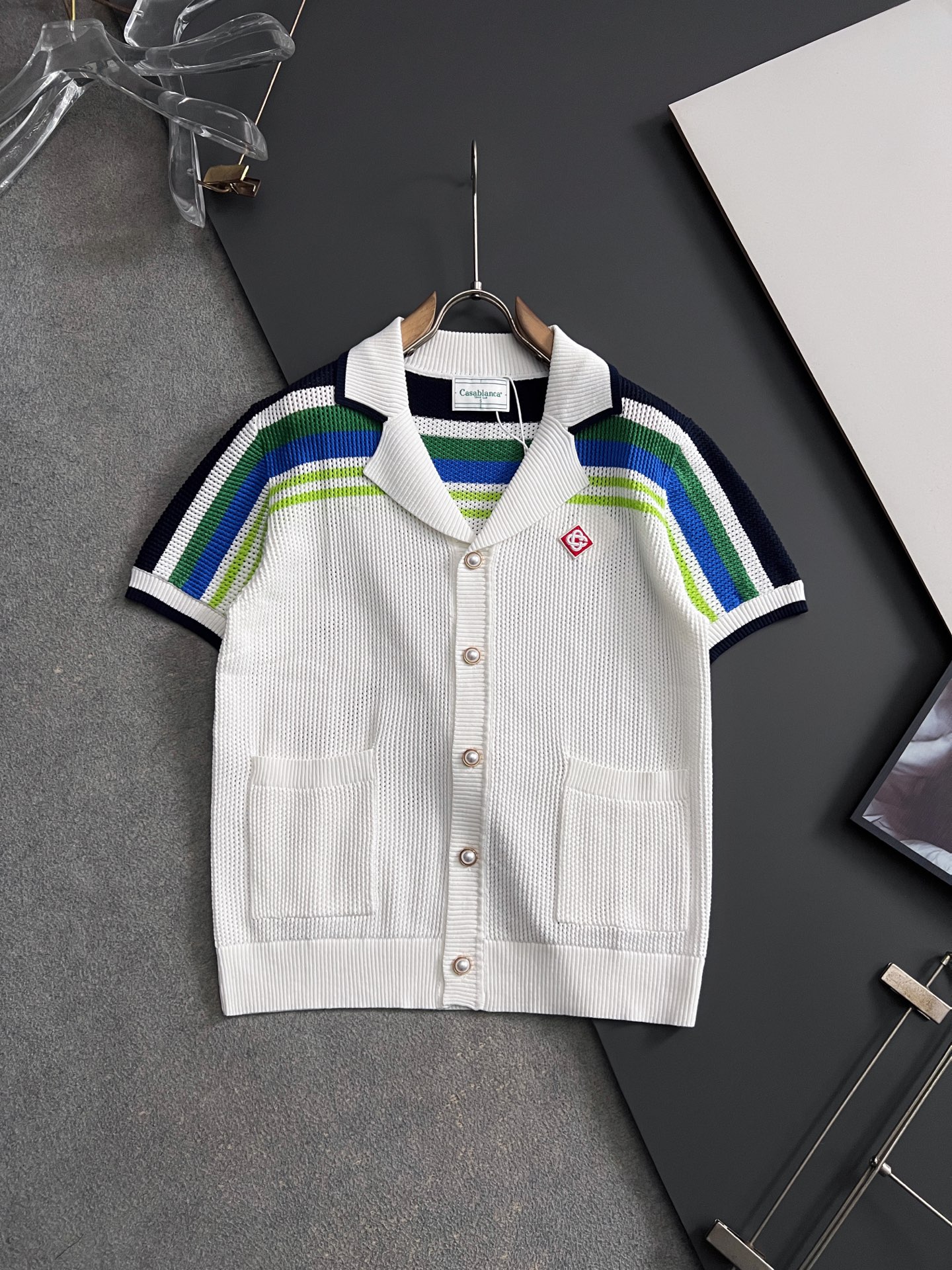 ）Casablanc*品质元单、 2026Ss春夏秀场系列针织套装🔥本款选用运动风尼龙网眼面料打造，设计