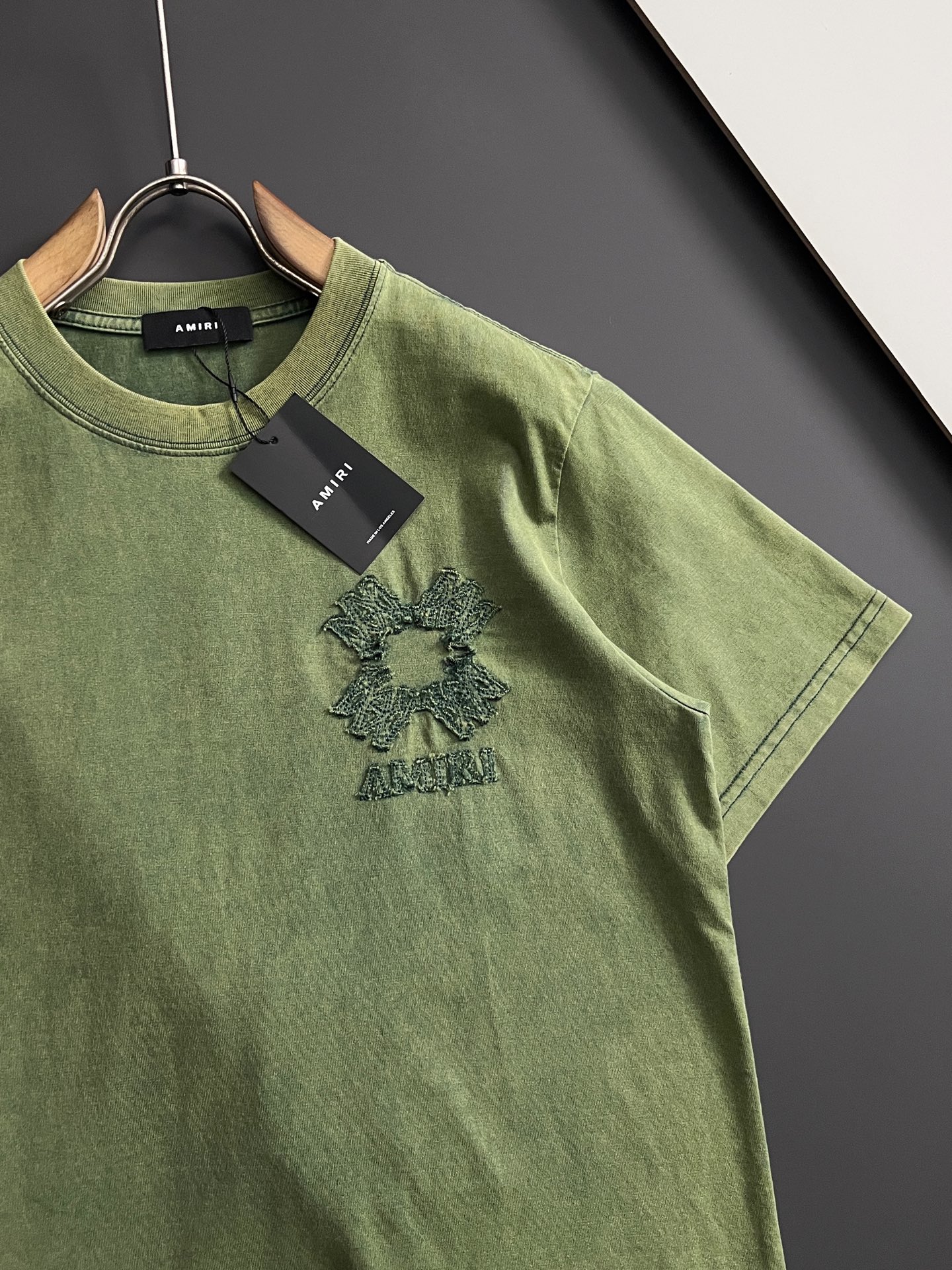 ）Amiri、2026Ss蜡染水洗做旧顶级版本潮短袖，最顶级的品质专柜原单，顶级制作工艺进口面料，专柜款