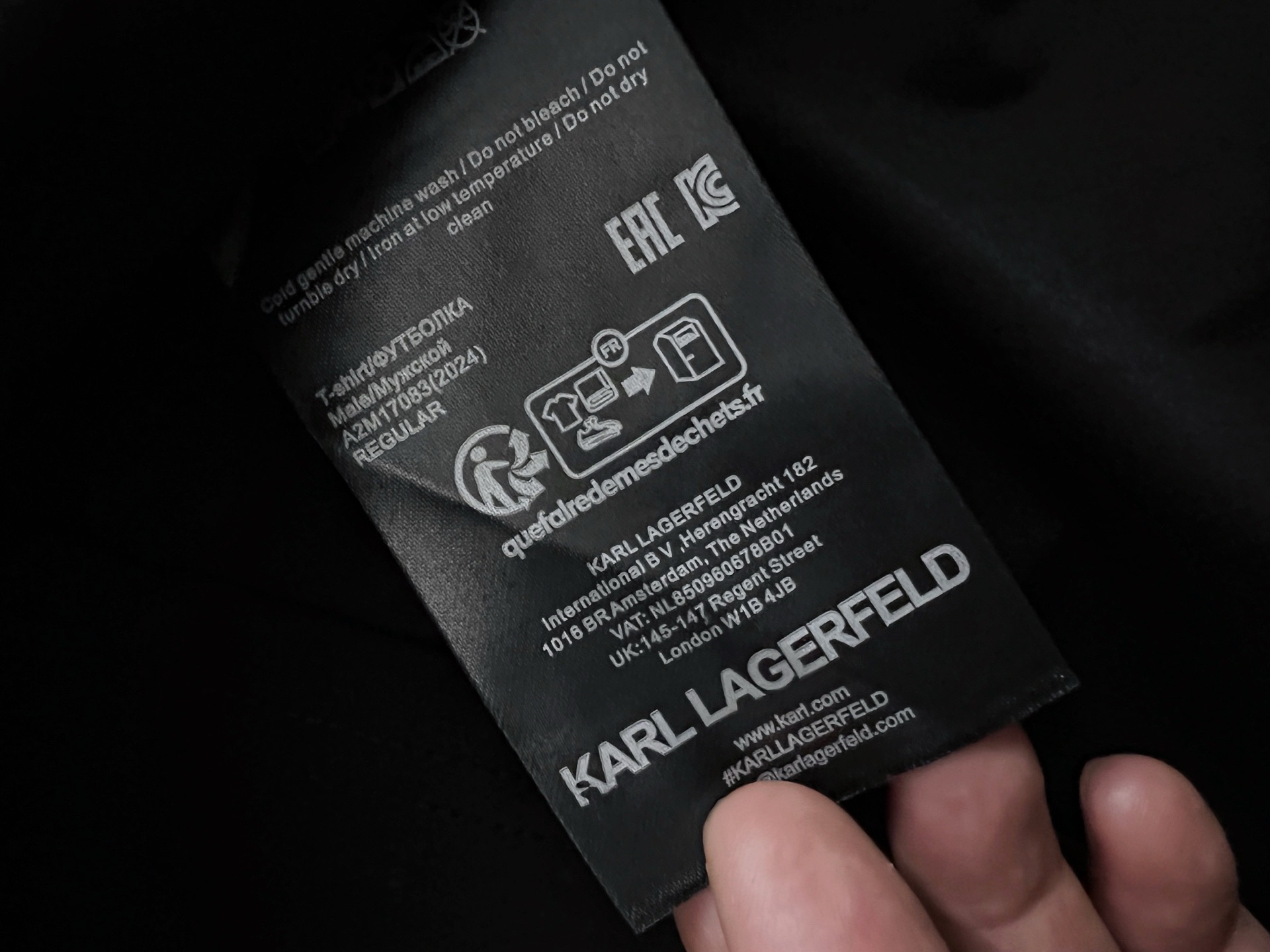 ）Karl*2026独家·新品高袖T恤！美国杜邦公司所罗纳面料黑科技）爆款现货春夏短袖，简约基础衣橱神器， 休闲百搭必备
