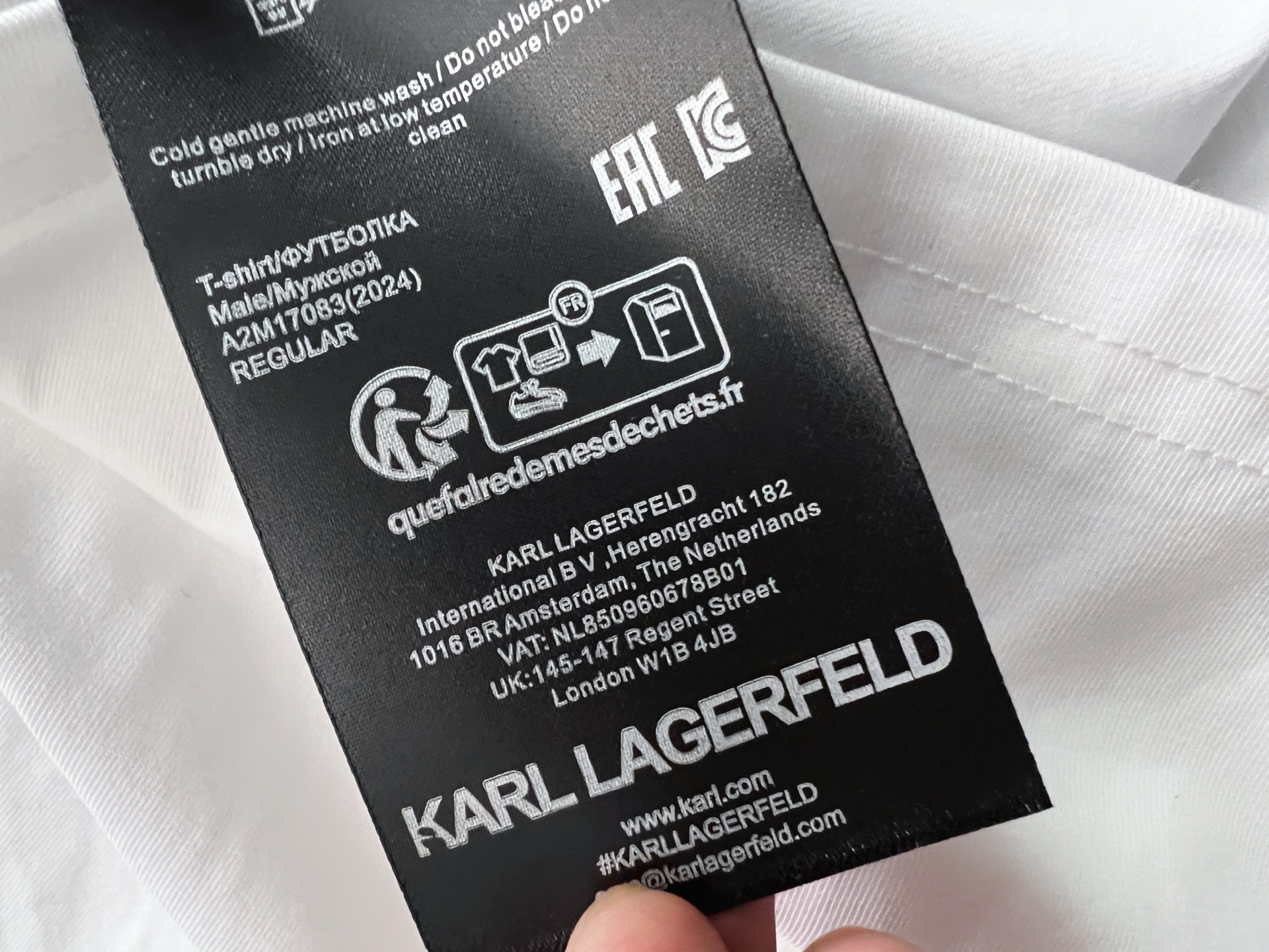 ）Karl*2026独家·新品高袖T恤！美国杜邦公司所罗纳面料黑科技）爆款现货春夏短袖，简约基础衣橱神器， 休闲百搭必备