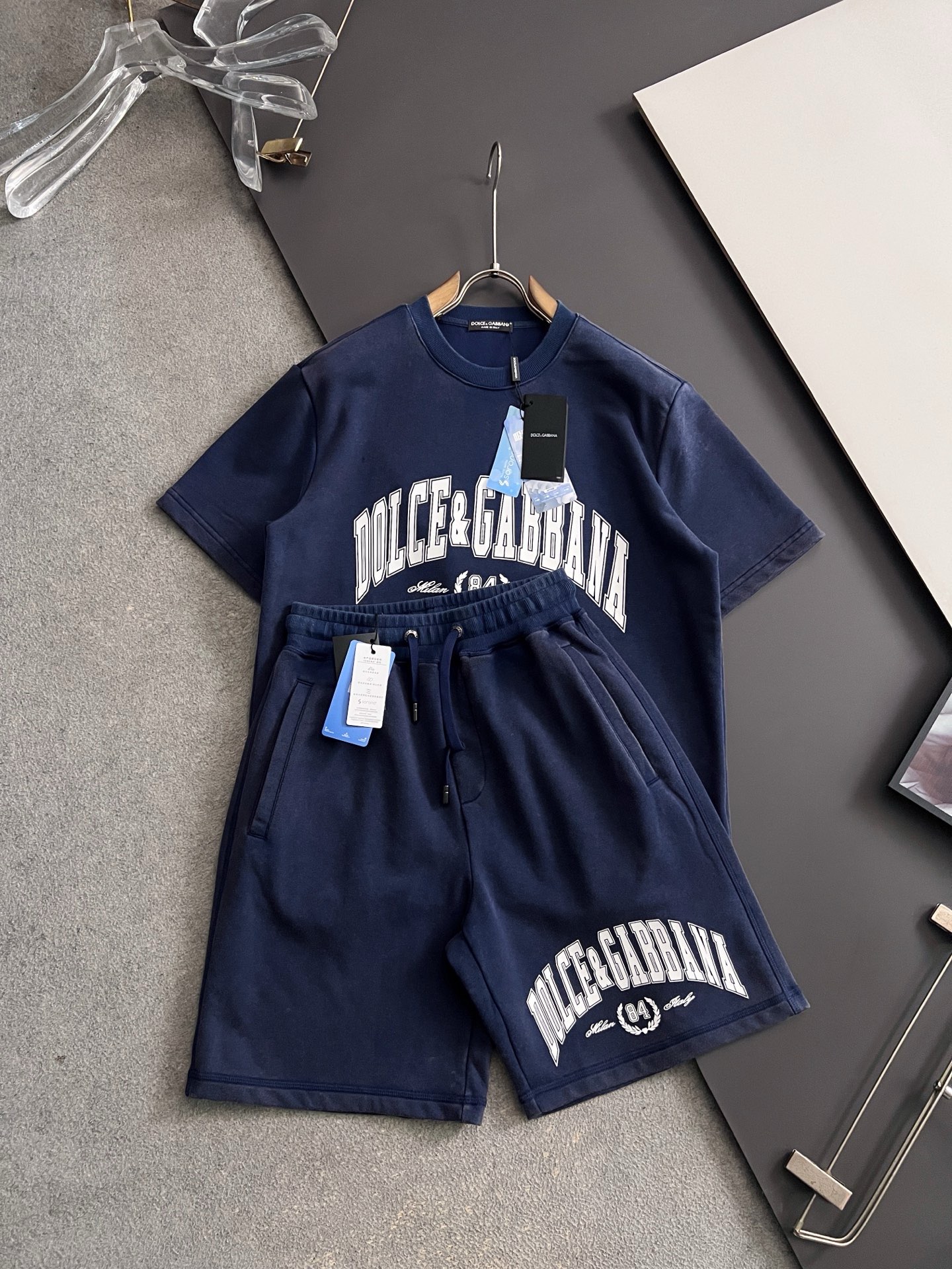 ）DG*2026套装独家·新品慵懒宽松特软毛圈卫衣短袖！黑科技亲肤触感）爆款现货春夏短袖，简约基础衣橱神器， 休闲百搭必