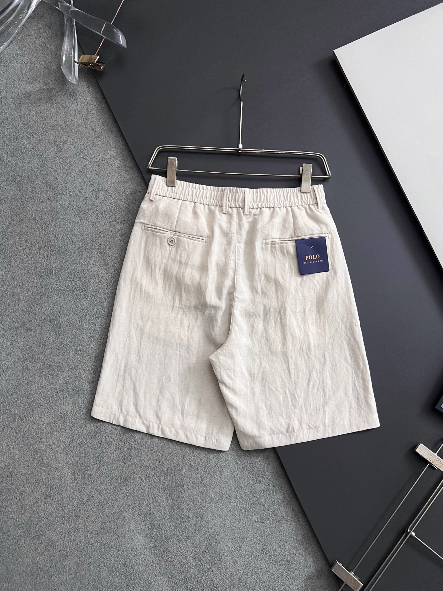 ）裤王Ralph*Lauren2026专柜同款亚麻短裤，质感超级好，手感柔软细腻。面料：53%棉+45%锦纶+2%亚麻亚