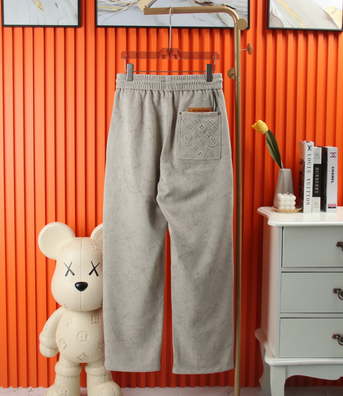 Louis Vuitton Monogram Embossed Cotton Joggers Casual Pants M-3XL 3 a1744817450839 2235