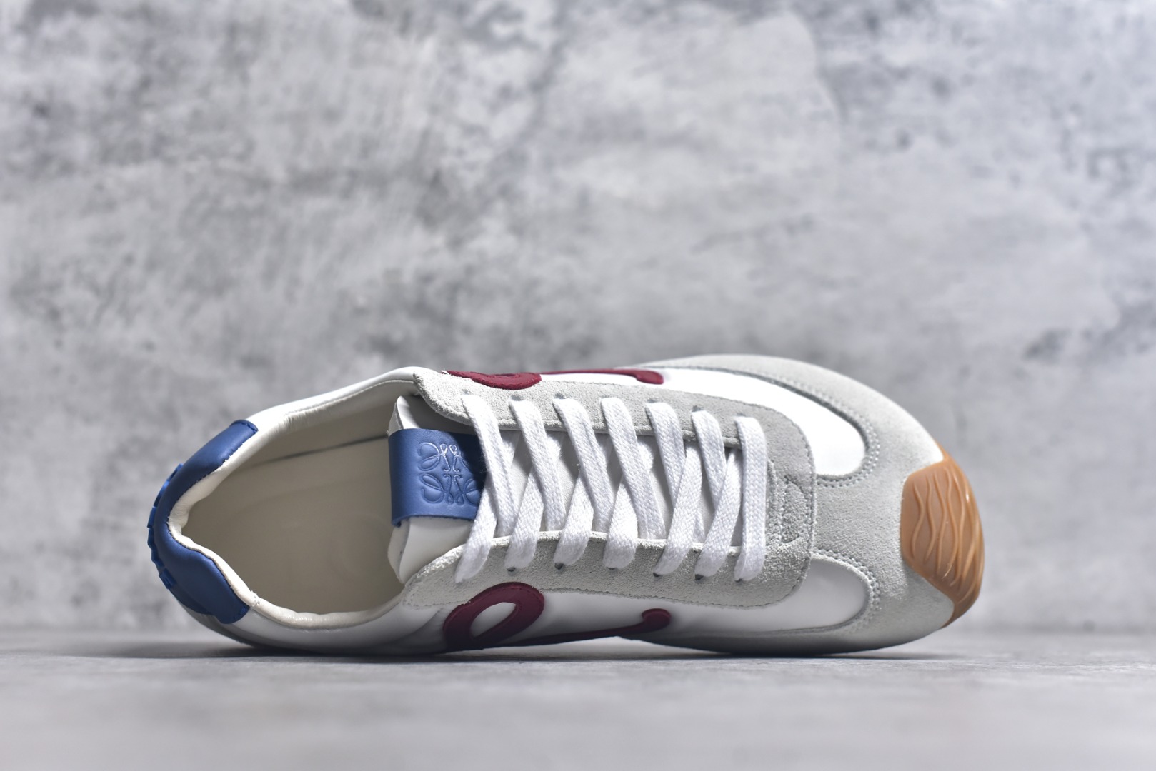 图片[4]-#LOEWE罗意威 Ballet Runner 2.0 尼龙牛皮革 圆头系带 白红蓝 尺码：35-44-选品中心