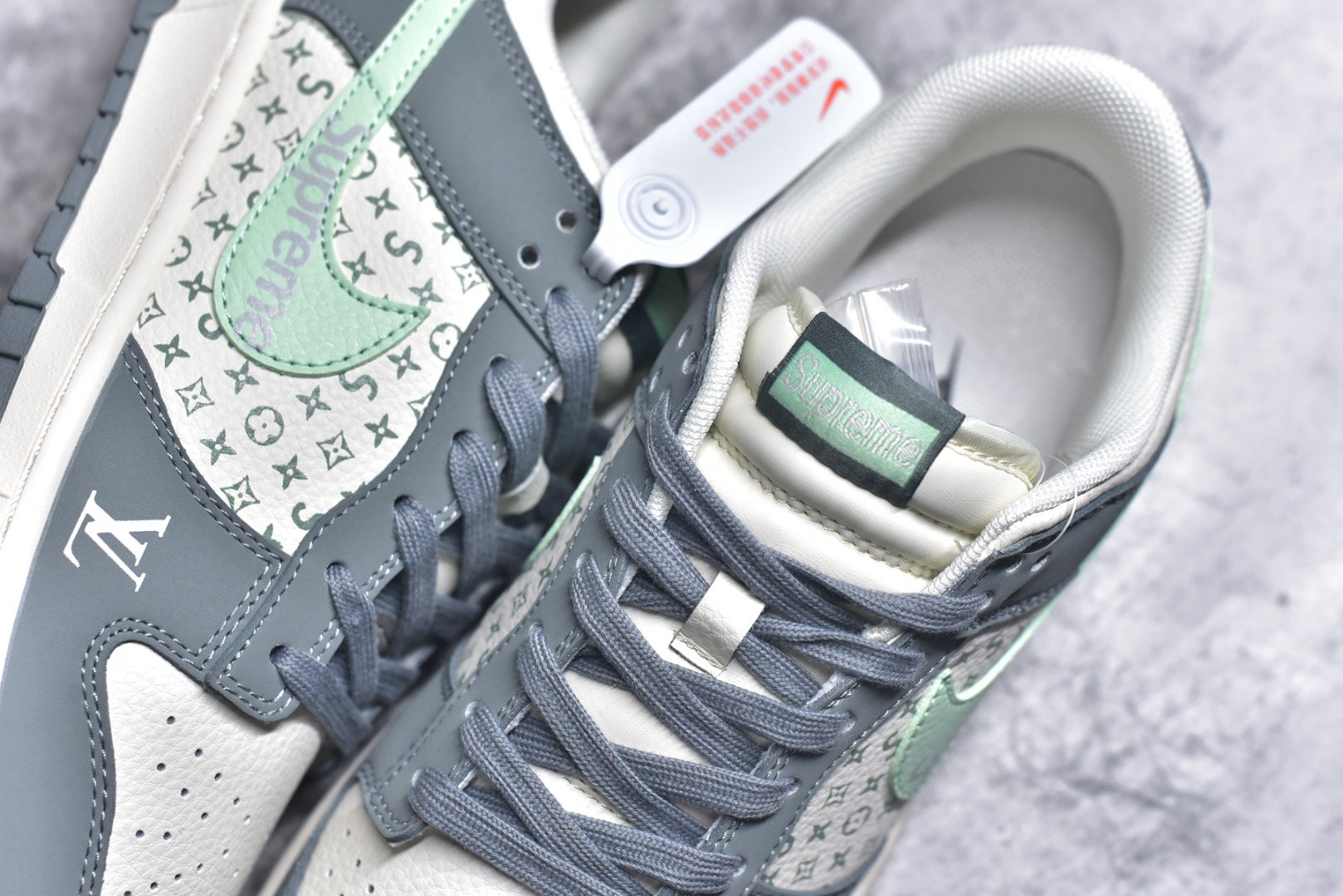 图片[9]-#Nike SB Dunk Low LV联名 青灰 周年高端定制 低帮休闲板鞋 ZH2598-278 #定制鞋盒 大厂纯原品质出货 超高清洁度 皮料切割干净无任何毛边 细节完美 尺码：36 36.5 37.5 38 38.5 39 40 40.5 41 42 42.5 43 44 44.5 45 9.E5-选品中心