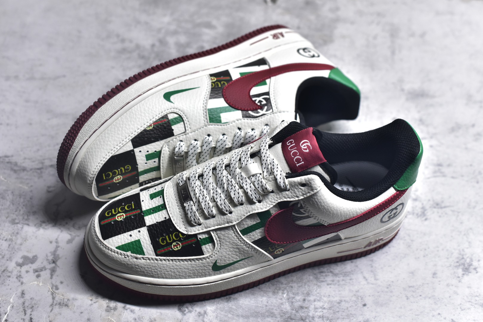 图片[7]-#Nike Air Force 1\’07 Low 古驰联名 白红绿 空军一号低帮休闲板鞋 LW9279-012 #原楦头原纸板 原装鞋盒 定制五金配件 内置全掌气垫 原厂鞋底 尺码：36 36.5 37.5 38 38.5 39 40 40.5 41 42 42.5 43 44 44.5 45 9.D4-选品中心