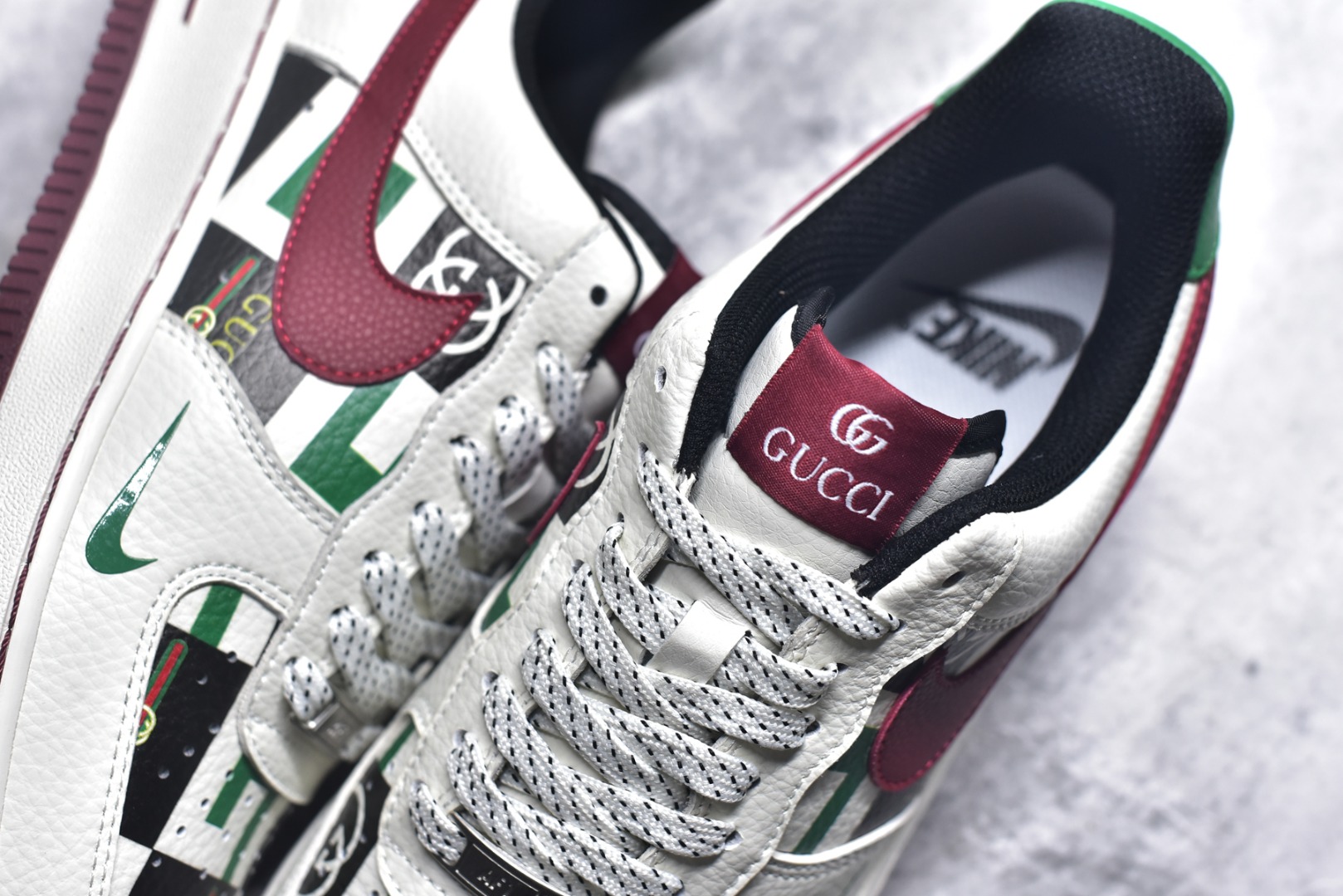 图片[9]-#Nike Air Force 1\’07 Low 古驰联名 白红绿 空军一号低帮休闲板鞋 LW9279-012 #原楦头原纸板 原装鞋盒 定制五金配件 内置全掌气垫 原厂鞋底 尺码：36 36.5 37.5 38 38.5 39 40 40.5 41 42 42.5 43 44 44.5 45 9.D4-选品中心
