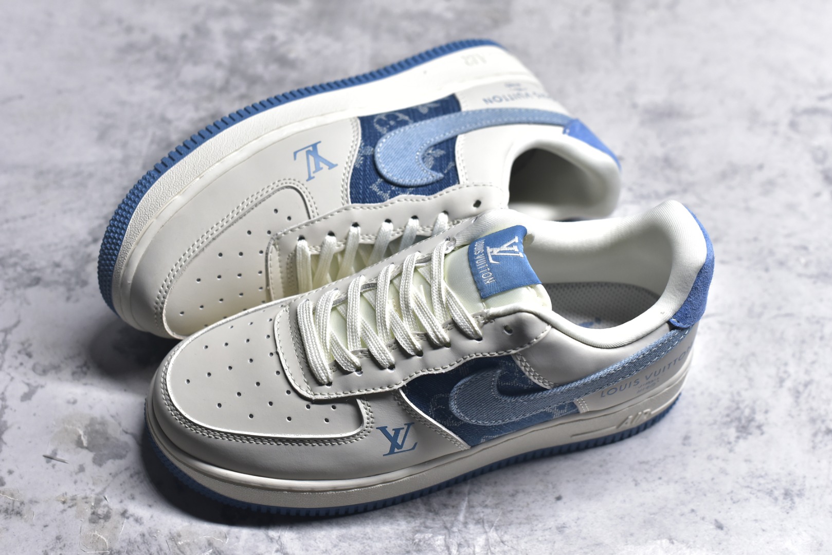 图片[7]-#Nike Air Force 1\’07 Low LV联名 蓝布勾 空军一号低帮休闲板鞋 DF0188-068 #原楦头原纸板 原装鞋盒 定制五金配件 内置全掌气垫 原厂鞋底 尺码：36 36.5 37.5 38 38.5 39 40 40.5 41 42 42.5 43 44 44.5 45 9.D4-选品中心