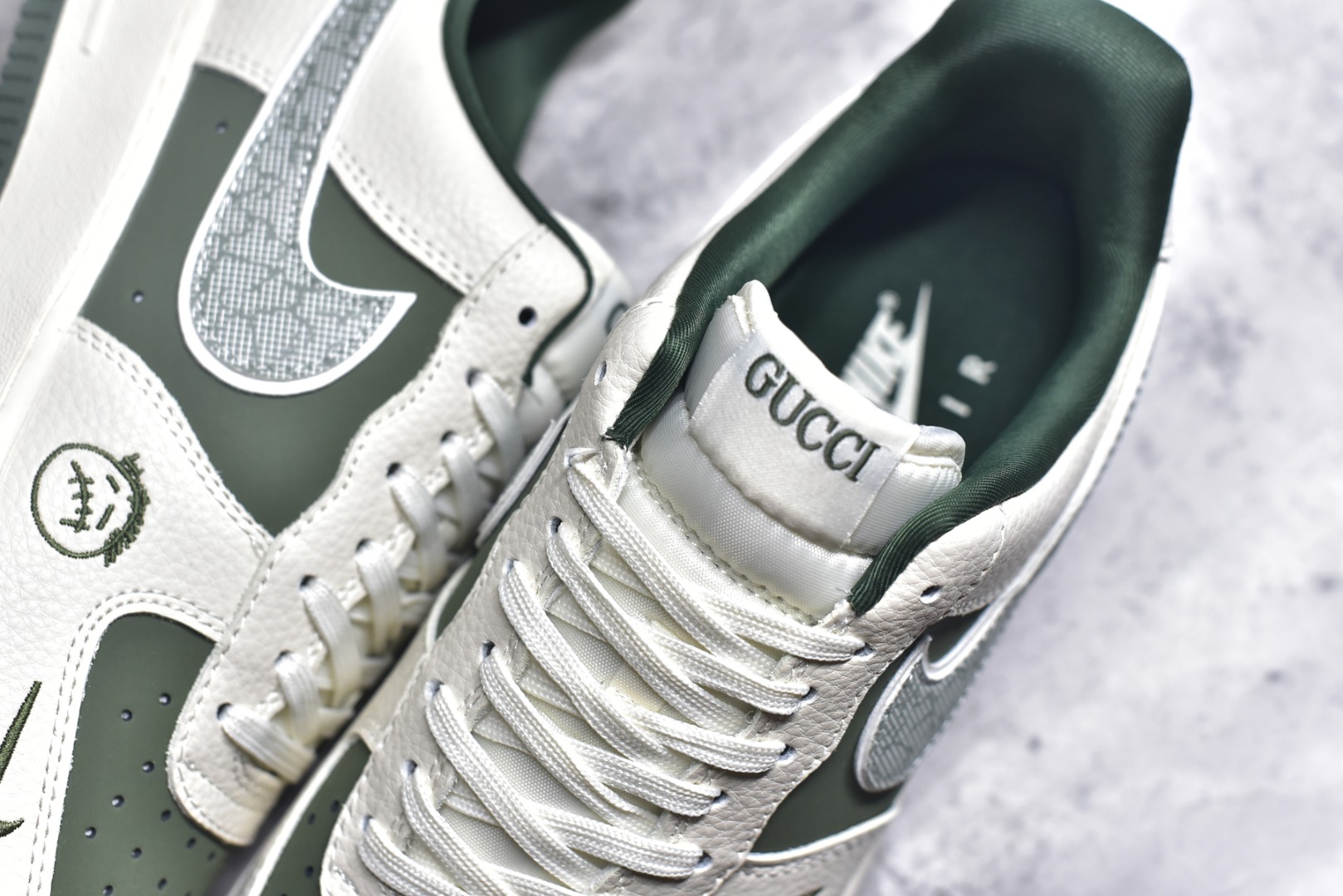 图片[9]-#Nike Air Force 1\’07 Low 古驰联名 橄榄绿鬼脸 空军一号低帮休闲板鞋 KK1988-095 #原楦头原纸板 原装鞋盒 定制五金配件 内置全掌气垫 原厂鞋底 尺码：36 36.5 37.5 38 38.5 39 40 40.5 41 42 42.5 43 44 44.5 45 9.D4-选品中心