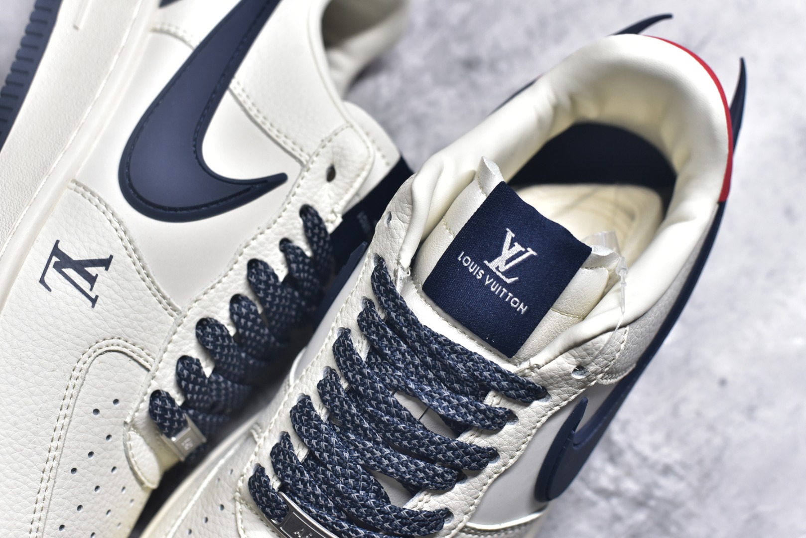 图片[9]-#Nike Air Force 1\’07 Low LV联名 深蓝大勾 空军一号低帮休闲板鞋 XS3464-575 #原楦头原纸板 原装鞋盒 定制五金配件 内置全掌气垫 原厂鞋底 尺码：36 36.5 37.5 38 38.5 39 40 40.5 41 42 42.5 43 44 44.5 45 9.D4-选品中心