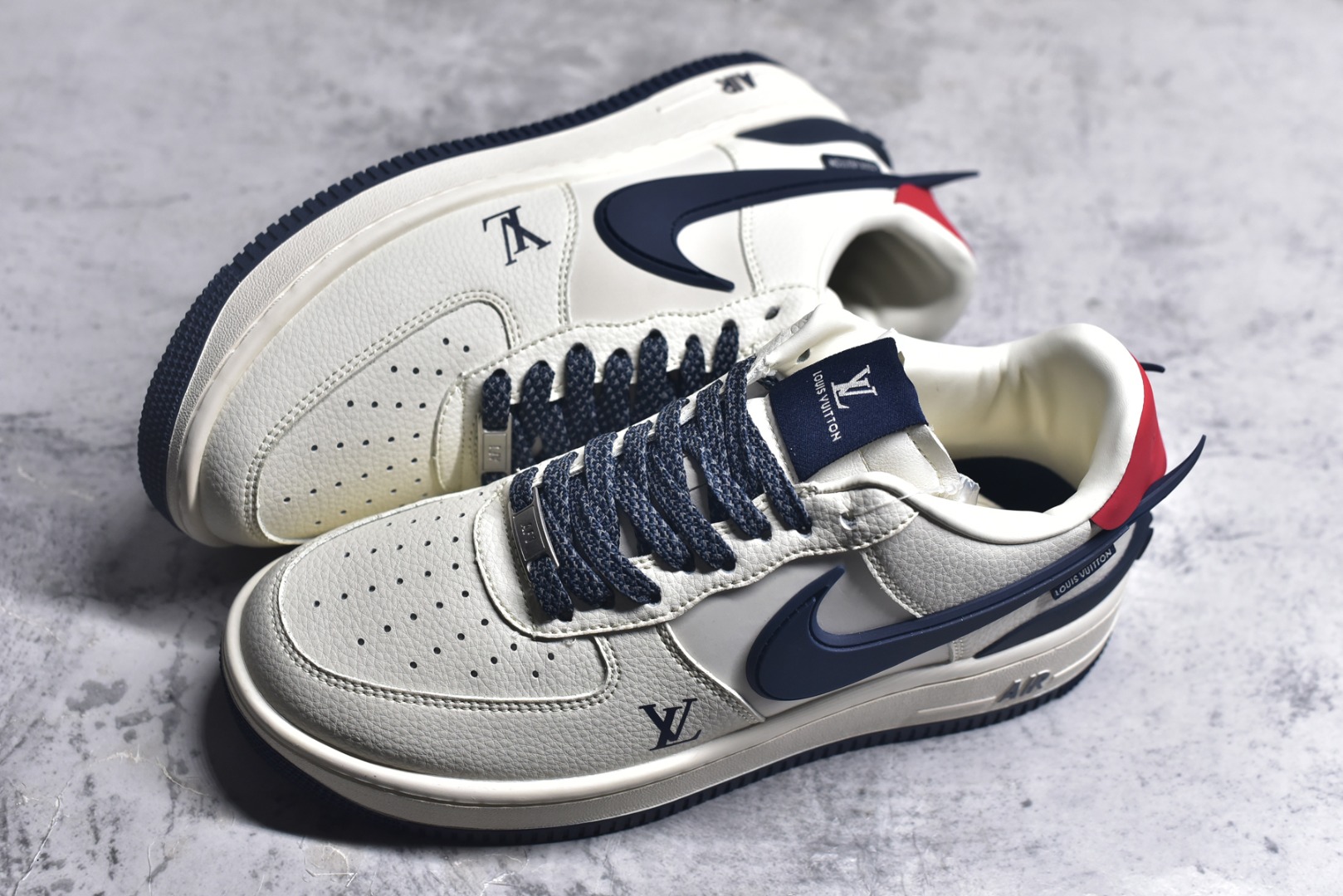 图片[7]-#Nike Air Force 1\’07 Low LV联名 深蓝大勾 空军一号低帮休闲板鞋 XS3464-575 #原楦头原纸板 原装鞋盒 定制五金配件 内置全掌气垫 原厂鞋底 尺码：36 36.5 37.5 38 38.5 39 40 40.5 41 42 42.5 43 44 44.5 45 9.D4-选品中心