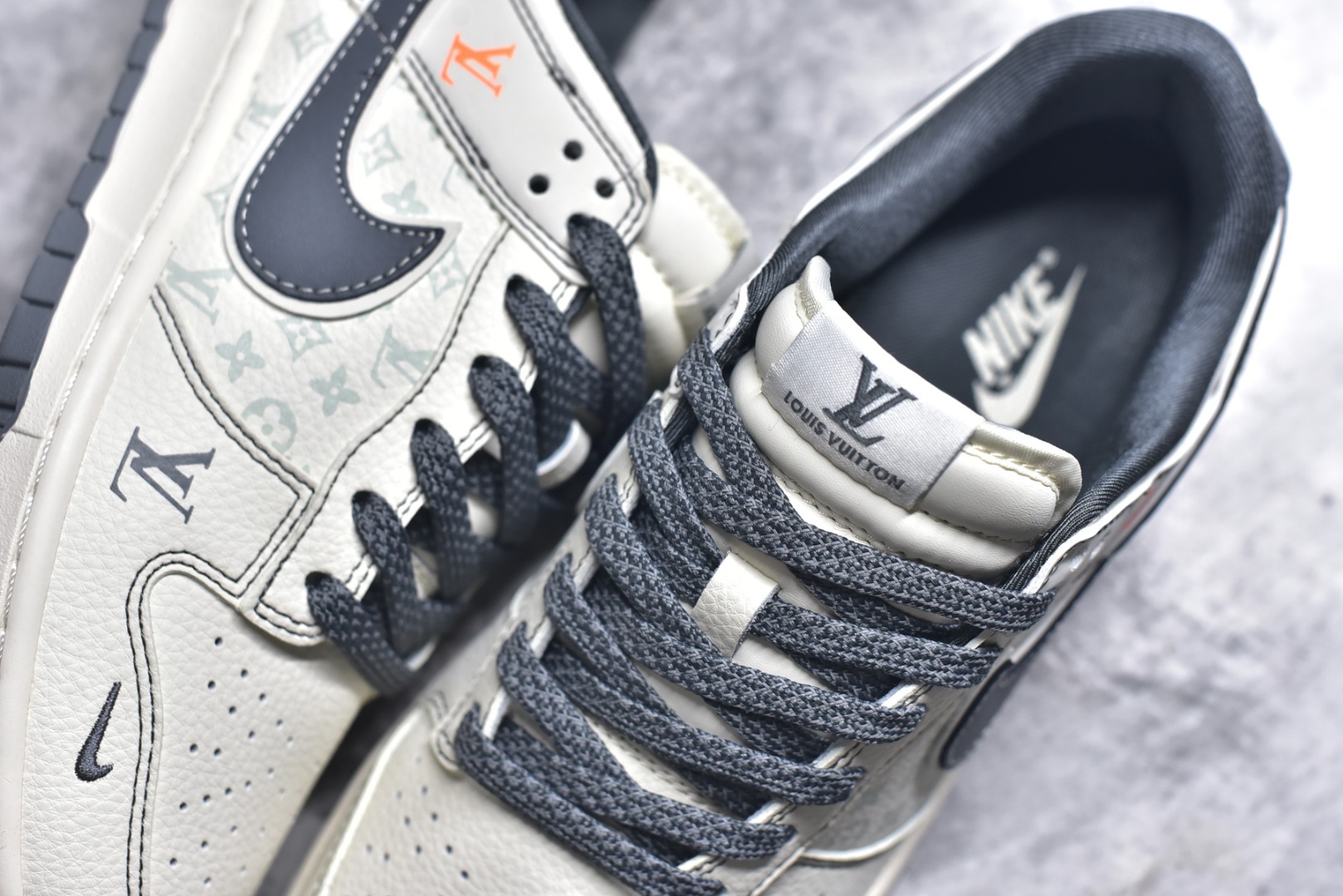 图片[9]-#Nike SB Dunk Low LV夜光黑底红尾 周年高端定制 低帮休闲板鞋 YX5066-362 #定制鞋盒 大厂纯原品质出货 超高清洁度 皮料切割干净无任何毛边 细节完美 尺码：36 36.5 37.5 38 38.5 39 40 40.5 41 42 42.5 43 44 44.5 45 9.E5-选品中心