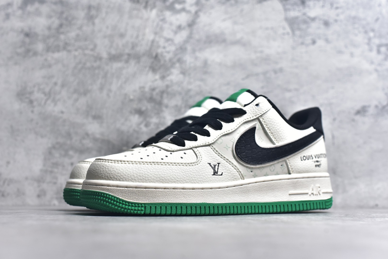 图片[2]-#Nike Air Force 1\’07 Low LV联名 米黑鳞纹绿底 空军一号低帮休闲板鞋 QW5836-008 #原楦头原纸板 原装鞋盒 定制五金配件 内置全掌气垫 原厂鞋底 尺码：36 36.5 37.5 38 38.5 39 40 40.5 41 42 42.5 43 44 44.5 45 9.D4-选品中心