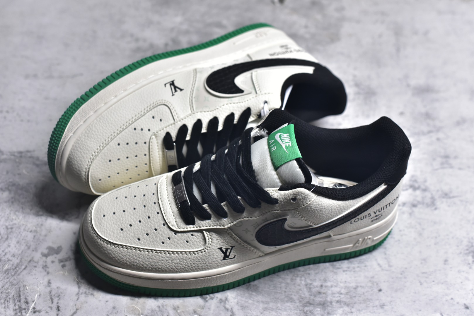 图片[7]-#Nike Air Force 1\’07 Low LV联名 米黑鳞纹绿底 空军一号低帮休闲板鞋 QW5836-008 #原楦头原纸板 原装鞋盒 定制五金配件 内置全掌气垫 原厂鞋底 尺码：36 36.5 37.5 38 38.5 39 40 40.5 41 42 42.5 43 44 44.5 45 9.D4-选品中心
