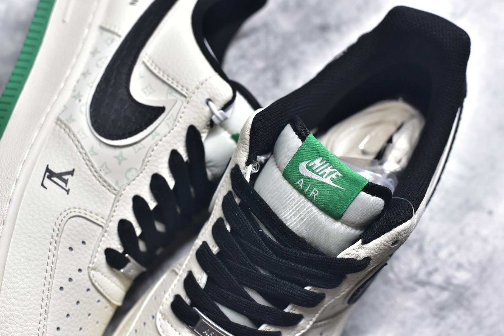 图片[9]-#Nike Air Force 1\’07 Low LV联名 米黑鳞纹绿底 空军一号低帮休闲板鞋 QW5836-008 #原楦头原纸板 原装鞋盒 定制五金配件 内置全掌气垫 原厂鞋底 尺码：36 36.5 37.5 38 38.5 39 40 40.5 41 42 42.5 43 44 44.5 45 9.D4-选品中心