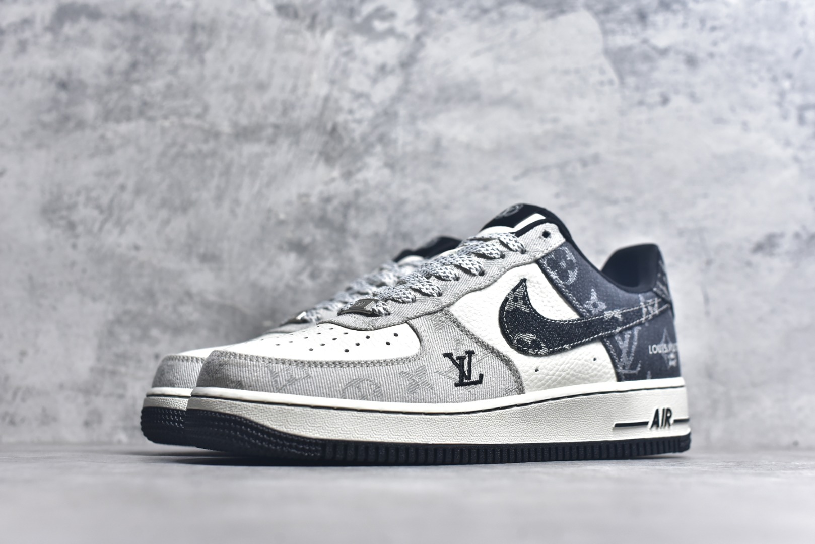 图片[2]-#Nike Air Force 1\’07 Low LV联名 拼接牛仔 空军一号低帮休闲板鞋 SC0601-550 #原楦头原纸板 原装鞋盒 定制五金配件 内置全掌气垫 原厂鞋底 尺码：36 36.5 37.5 38 38.5 39 40 40.5 41 42 42.5 43 44 44.5 45 9.D4-选品中心