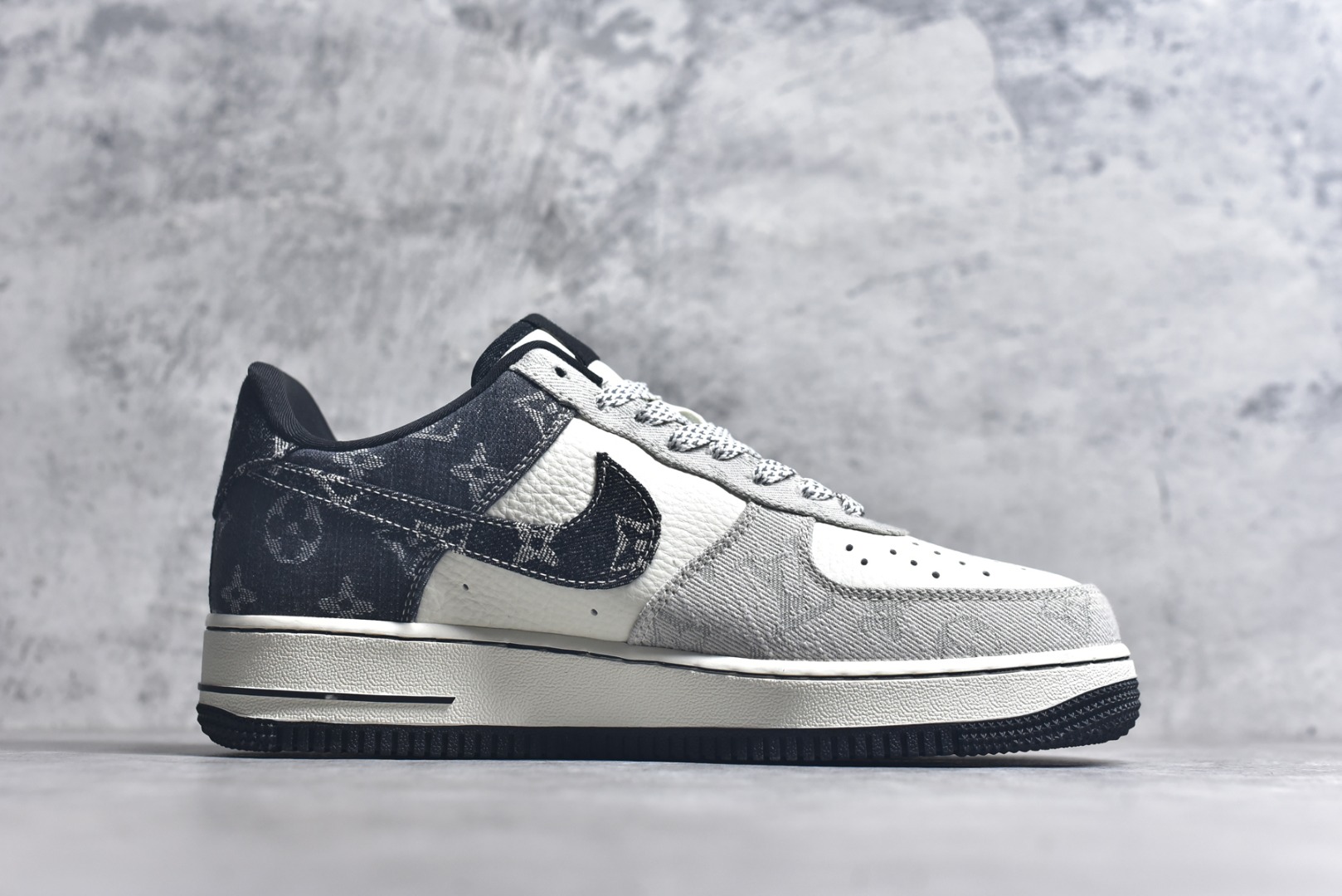 图片[3]-#Nike Air Force 1\’07 Low LV联名 拼接牛仔 空军一号低帮休闲板鞋 SC0601-550 #原楦头原纸板 原装鞋盒 定制五金配件 内置全掌气垫 原厂鞋底 尺码：36 36.5 37.5 38 38.5 39 40 40.5 41 42 42.5 43 44 44.5 45 9.D4-选品中心