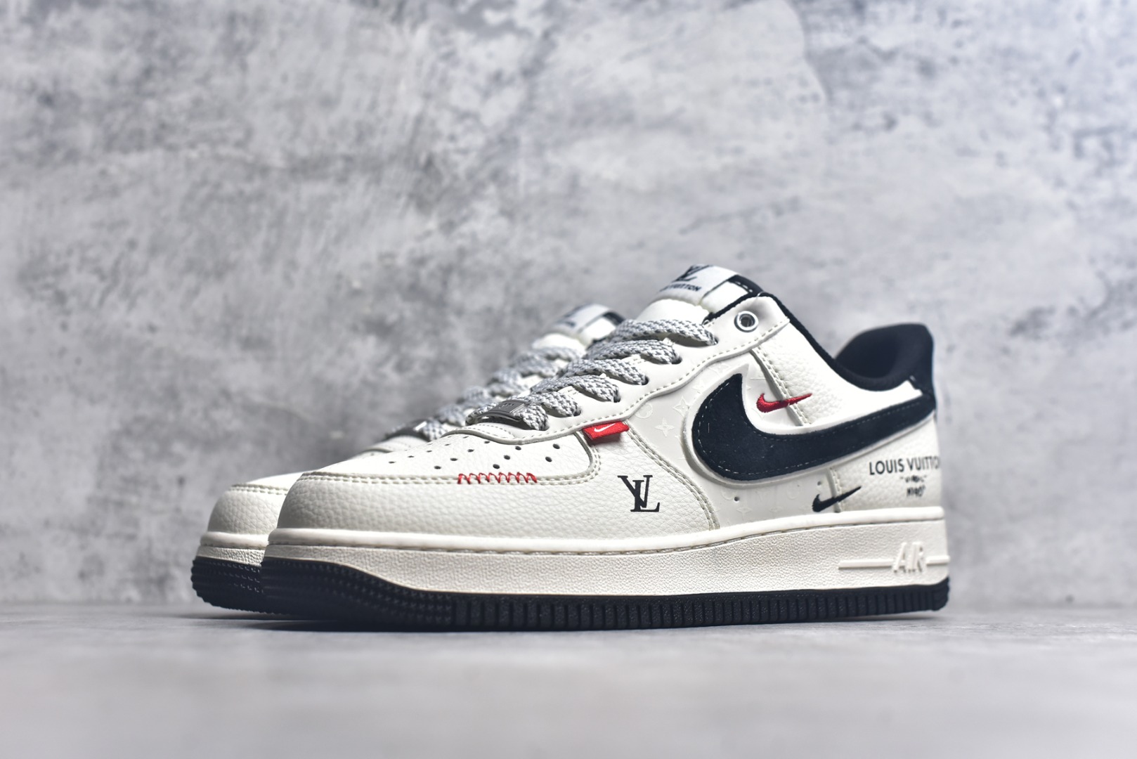 图片[2]-#Nike Air Force 1\’07 Low LV联名 米黑勾红标 空军一号低帮休闲板鞋 YX5066-348 #原楦头原纸板 原装鞋盒 定制五金配件 内置全掌气垫 原厂鞋底 尺码：36 36.5 37.5 38 38.5 39 40 40.5 41 42 42.5 43 44 44.5 45 9.D4-选品中心