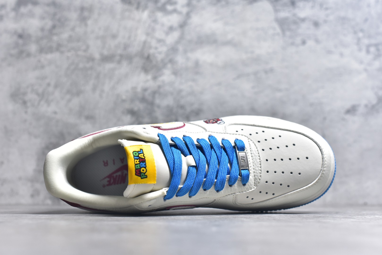 图片[4]-#Nike Air Force 1\’07 Low 马里奥联名 白蓝彩 空军一号低帮休闲板鞋 SC0601-567 #原楦头原纸板 原装鞋盒 原厂鞋底 超高清洁度 细节完美 尺码：36 36.5 37.5 38 38.5 39 40 40.5 41 42 42.5 43 44 44.5 45 9.D4-选品中心