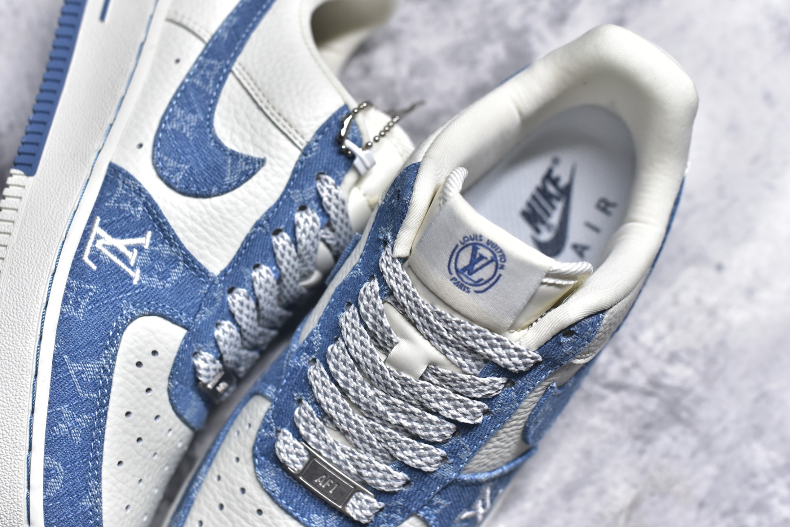 图片[9]-#Nike Air Force 1\’07 Low LV联名 淡蓝牛仔 空军一号低帮休闲板鞋 SC0601-555 #原楦头原纸板 原装鞋盒 原厂鞋底 超高清洁度 细节完美 尺码：36 36.5 37.5 38 38.5 39 40 40.5 41 42 42.5 43 44 44.5 45 9.D4-选品中心