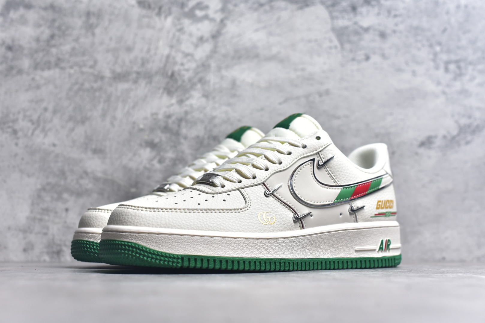 图片[2]-#Nike Air Force 1\’07 Low 古驰联名 彩绿四勾 空军一号低帮休闲板鞋 XS2869-002 #原楦头原纸板 原装鞋盒 定制五金配件 内置全掌气垫 原厂鞋底 尺码：36 36.5 37.5 38 38.5 39 40 40.5 41 42 42.5 43 44 44.5 45 9.D4-选品中心