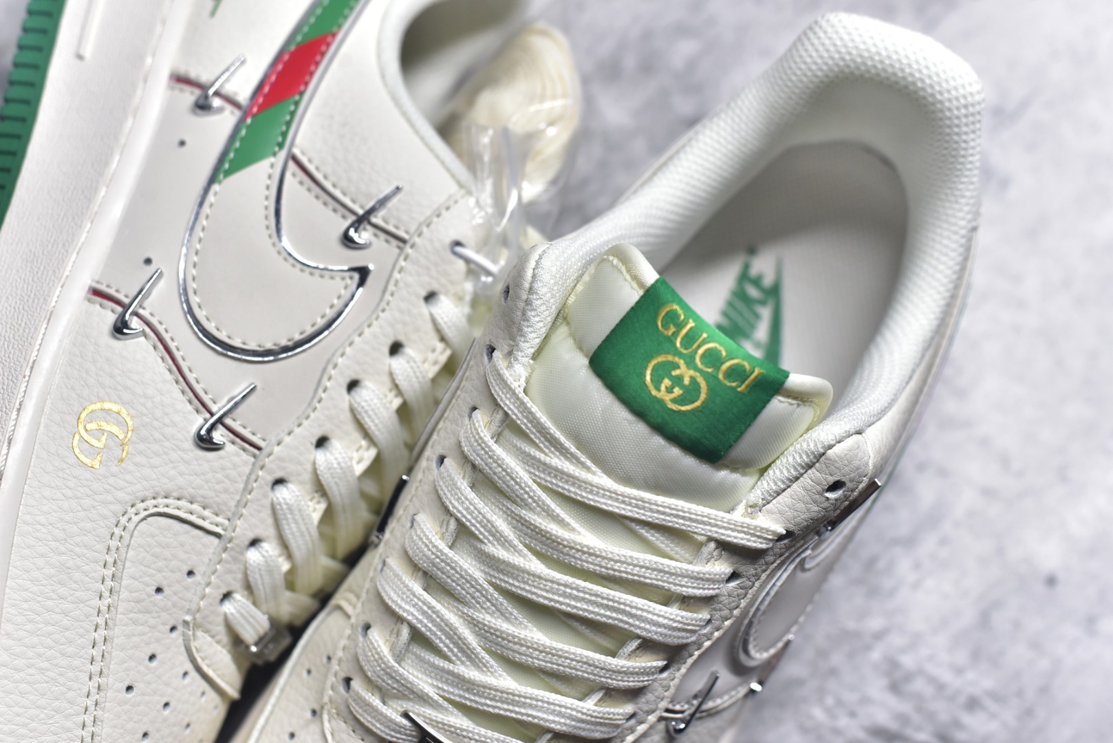 图片[9]-#Nike Air Force 1\’07 Low 古驰联名 彩绿四勾 空军一号低帮休闲板鞋 XS2869-002 #原楦头原纸板 原装鞋盒 定制五金配件 内置全掌气垫 原厂鞋底 尺码：36 36.5 37.5 38 38.5 39 40 40.5 41 42 42.5 43 44 44.5 45 9.D4-选品中心