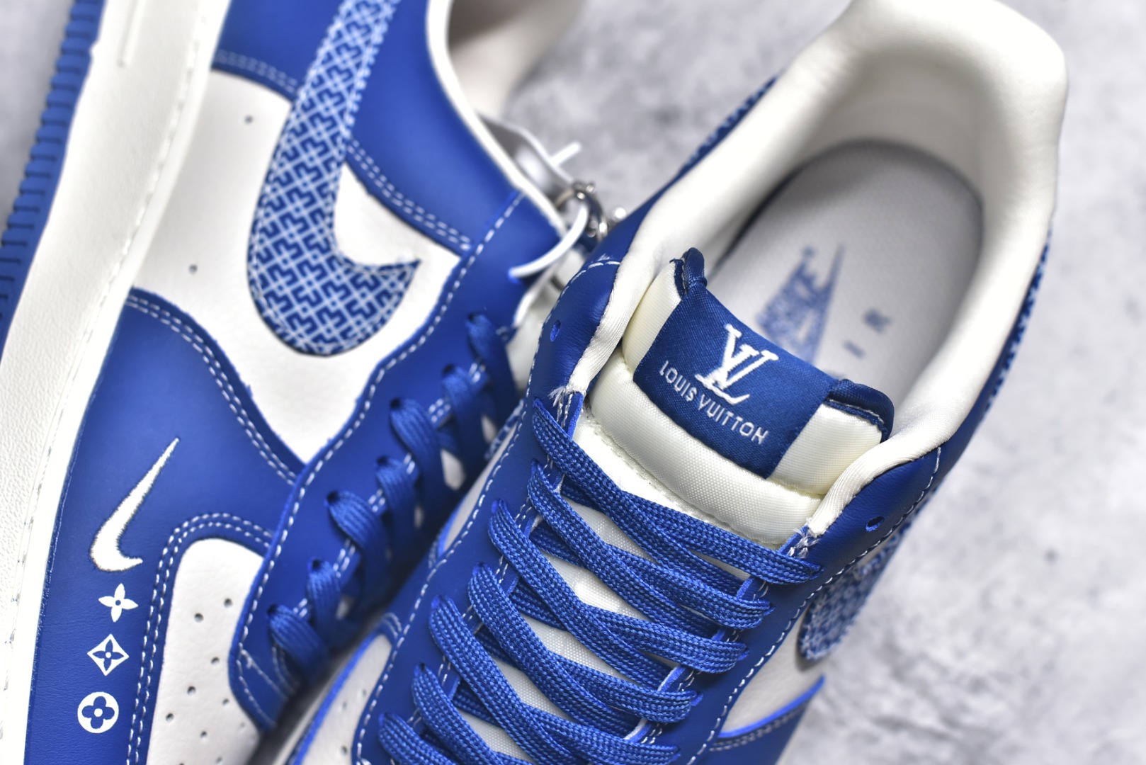 图片[9]-#Nike Air Force 1\’07 Low LV联名 花纹蓝勾 空军一号低帮休闲板鞋 KK1988-092 #原楦头原纸板 原装鞋盒 定制五金配件 内置全掌气垫 原厂鞋底 尺码：36 36.5 37.5 38 38.5 39 40 40.5 41 42 42.5 43 44 44.5 45 9.D4-选品中心