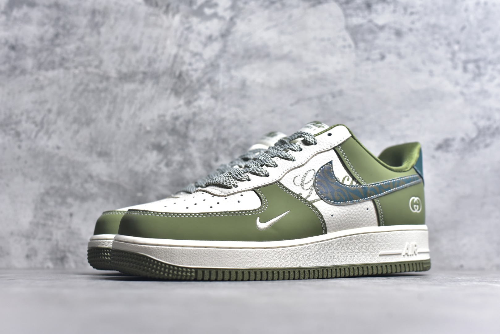 图片[2]-#Nike Air Force 1\’07 Low 古驰联名 草绿 空军一号低帮休闲板鞋 KK1988-094 #原楦头原纸板 原装鞋盒 定制五金配件 内置全掌气垫 原厂鞋底 尺码：36 36.5 37.5 38 38.5 39 40 40.5 41 42 42.5 43 44 44.5 45 9.D4-选品中心