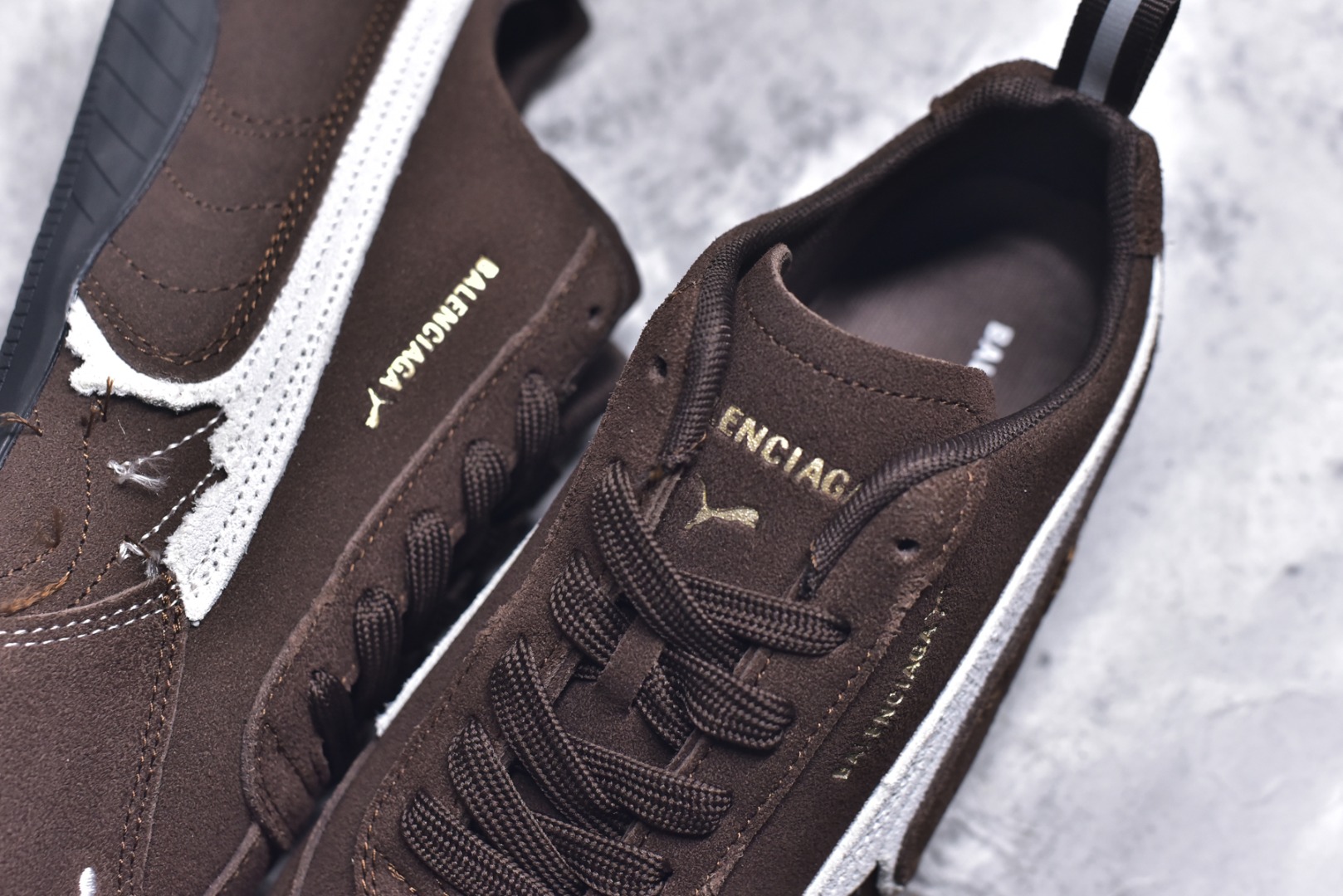 图片[9]-#联名The Open Product x Puma Speedcat 极速赛车系列彪马低帮生活休闲鞋 #原装档案原数据纸版楦型 采用原厂固色翻毛皮鞋面材质 二次成型\’猛帮\’成型工艺 货号：406519 05 尺码：36 37 37.5 38 38.5 39 40 40.5 41 42 42.5 43 44 44.5 45 ⚠注意️（线头原版预留 剪短不能退换）-选品中心
