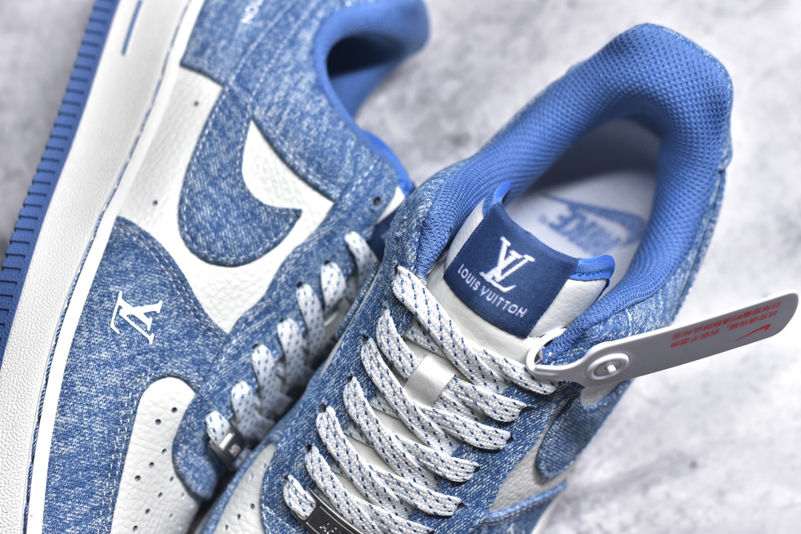 图片[9]-#Nike Air Force 1\’07 Low LV联名 冰蓝牛仔 空军一号低帮休闲板鞋 LW9279-021 #原楦头原纸板 原装鞋盒 原厂鞋底 超高清洁度 细节完美 尺码：36 36.5 37.5 38 38.5 39 40 40.5 41 42 42.5 43 44 44.5 45 9.D4-选品中心
