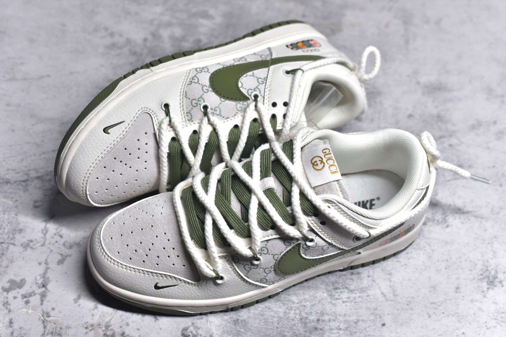 图片[7]-#Nk SB Dunk Low 古驰联名-米绿插花 周年高端定制 低帮休闲板鞋 XX2025-918 #定制鞋盒 大厂纯原品质出货 超高清洁度 皮料切割干净无任何毛边 细节完美 尺码：36 36.5 37.5 38 38.5 39 40 40.5 41 42 42.5 43 44 44.5 45 9.E5-选品中心