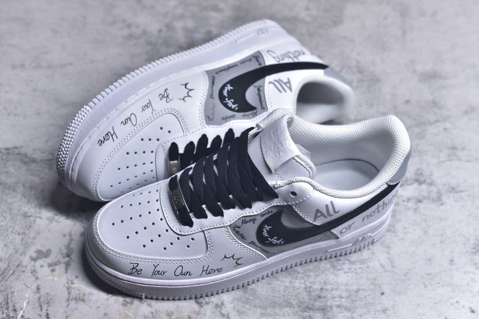 图片[7]-#Nike Air Force 1\’07 Low 定制白 空军一号定制休闲板鞋 ZH0316-087 #原楦头原纸板 原装鞋盒 定制五金配件 内置全掌气垫 原厂鞋底 尺码：36 36.5 37.5 38 38.5 39 40 40.5 41 42 42.5 43 44 44.5 45 K.D4-选品中心