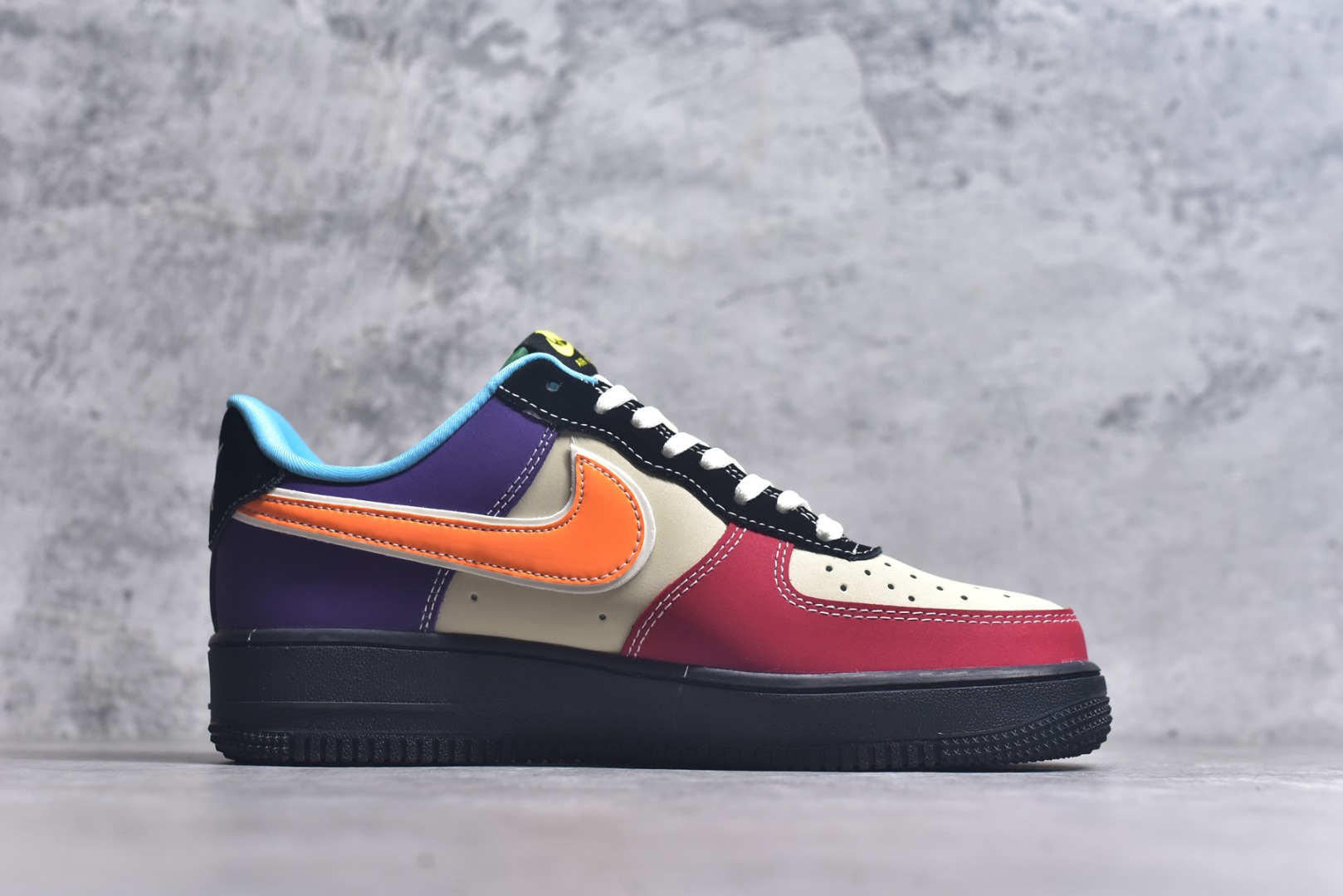 图片[3]-#Nike Air Force 1\’07 Low Supreme联名 红黄紫 空军一号低帮休闲板鞋 KB1688-004 #原楦头原纸板 原装鞋盒 定制五金配件 内置全掌气垫 原厂鞋底 尺码：36 36.5 37.5 38 38.5 39 40 40.5 41 42 42.5 43 44 44.5 45 9.D4-选品中心