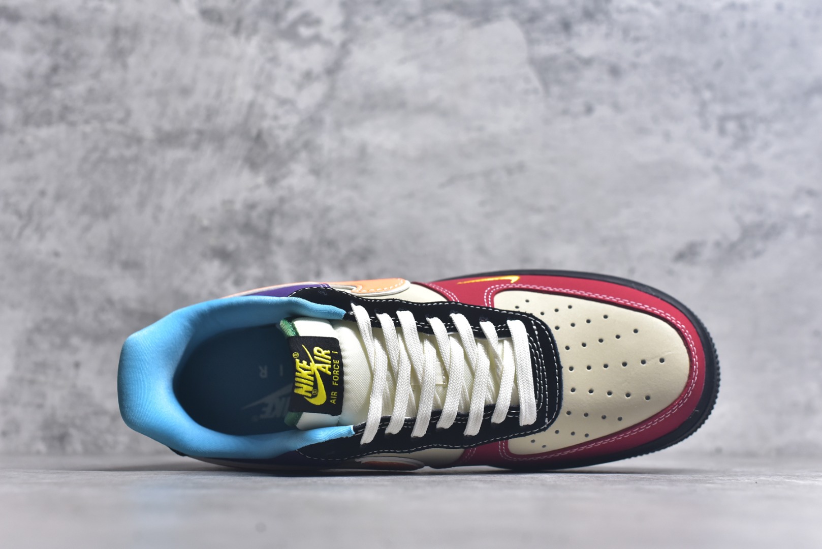 图片[4]-#Nike Air Force 1\’07 Low Supreme联名 红黄紫 空军一号低帮休闲板鞋 KB1688-004 #原楦头原纸板 原装鞋盒 定制五金配件 内置全掌气垫 原厂鞋底 尺码：36 36.5 37.5 38 38.5 39 40 40.5 41 42 42.5 43 44 44.5 45 9.D4-选品中心