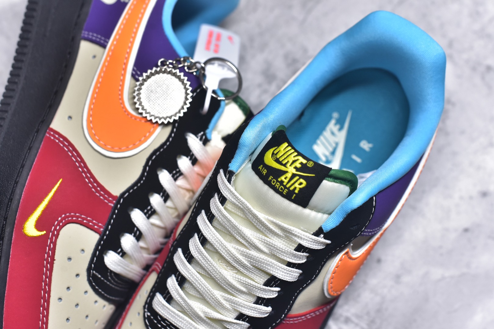 图片[9]-#Nike Air Force 1\’07 Low Supreme联名 红黄紫 空军一号低帮休闲板鞋 KB1688-004 #原楦头原纸板 原装鞋盒 定制五金配件 内置全掌气垫 原厂鞋底 尺码：36 36.5 37.5 38 38.5 39 40 40.5 41 42 42.5 43 44 44.5 45 9.D4-选品中心