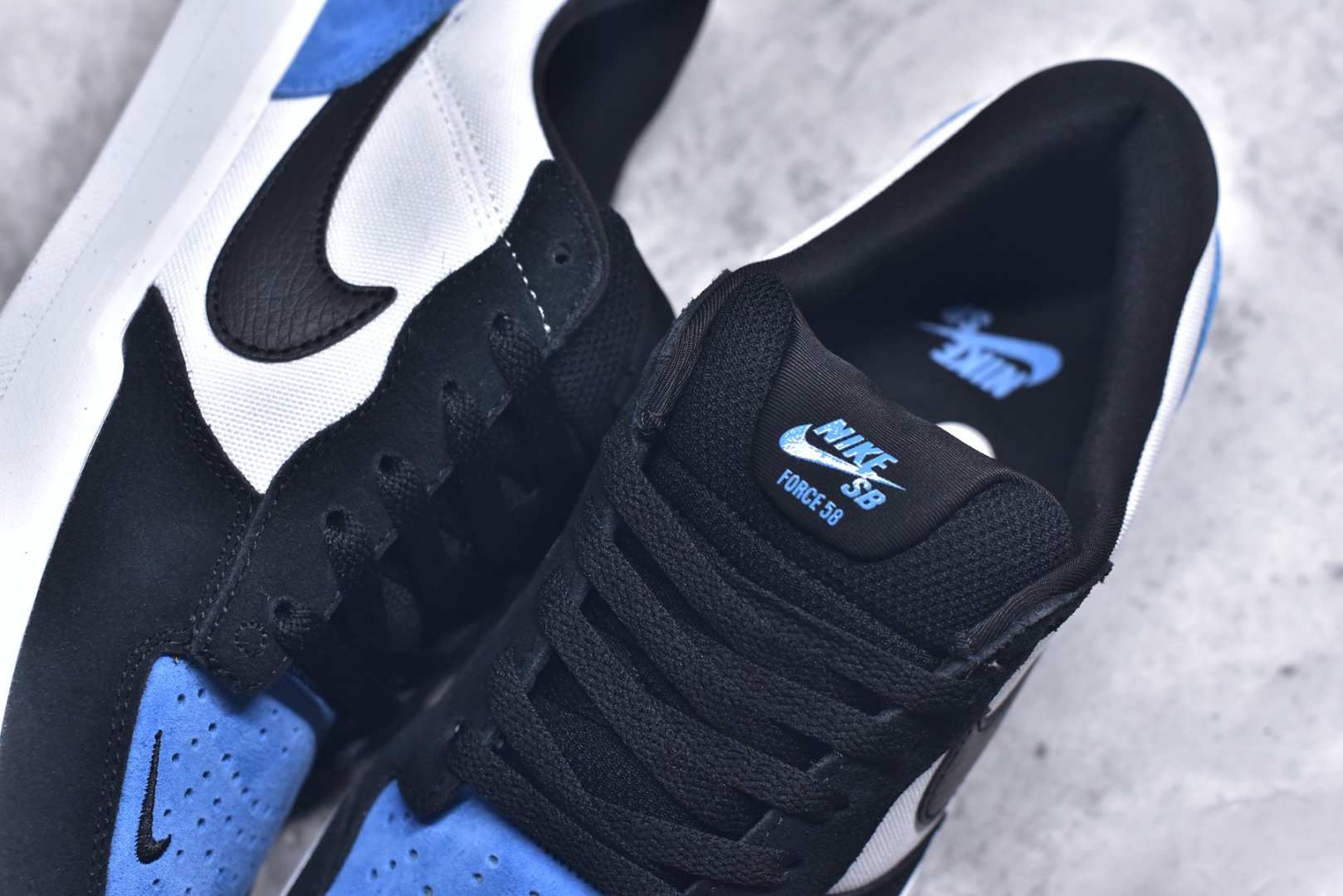 图片[9]-#NK SB Force 58 空军58系列低帮休闲运动滑板板鞋 CZ2959-400 鞋面由帆布和麂皮拼接 层次感丰富 搭配硫化外底 耐磨耐穿 鞋舌及中底后跟处饰有SB Logo 表明鞋款身份 采用包边设计 经久耐穿 硫化结构则有效提升灵活性 穿上这款全新推出的创意力作 助你耀动街头 尺码：36 36.5 37.5 38 38.5 39 40 40.5 41 42 42.5 43 44 45-选品中心