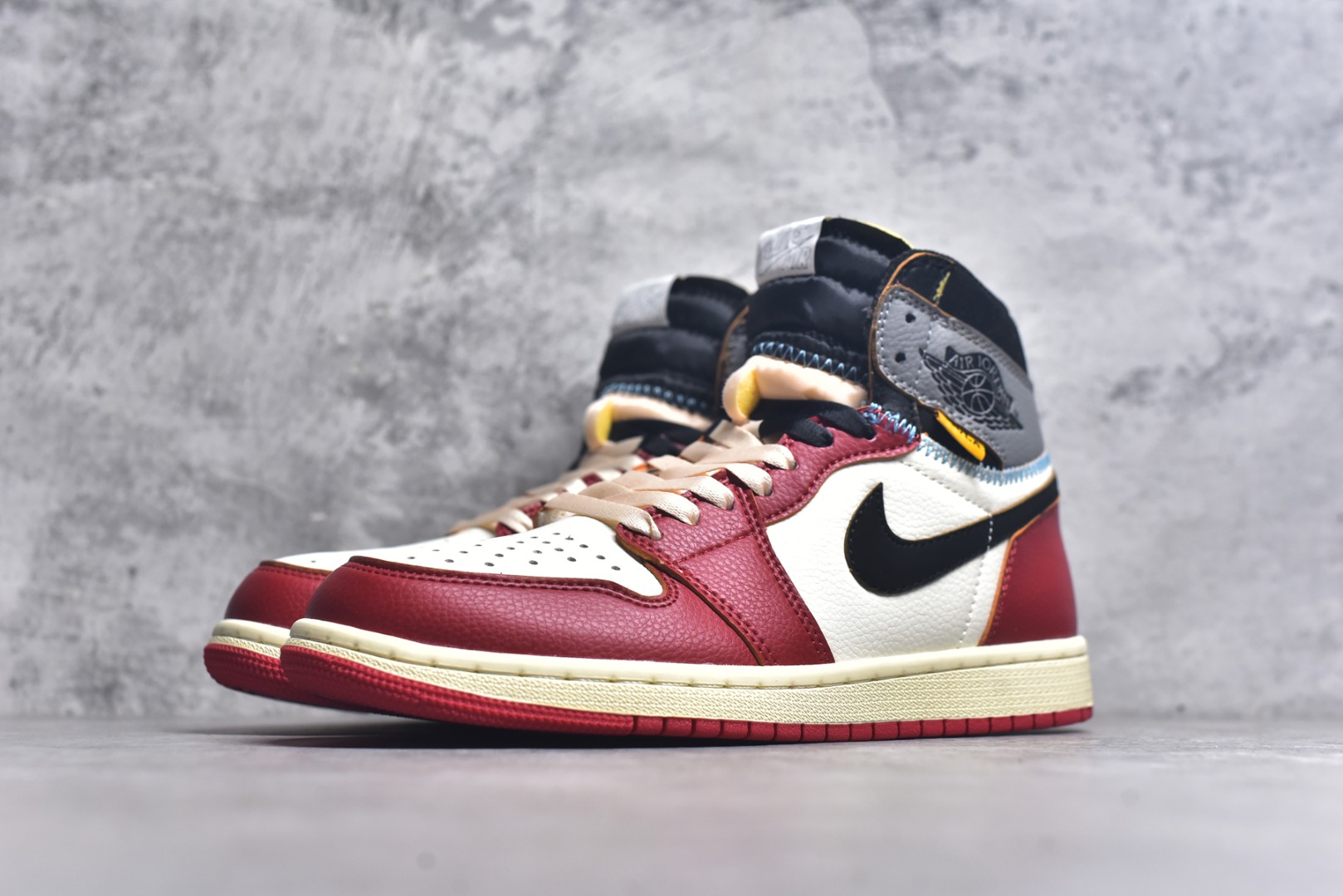 图片[2]-#Union x Air Jordan 1 Retro High高帮aj1 乔丹一代经典复古运动篮球板鞋 大厂福利 全头层皮料 原楦原纸板 细节如图所 尺码： 36 36.5 37.5 38 38.5 39 40 40.5 41 42 42.5 43 44 44.5 45 46 47.5-选品中心
