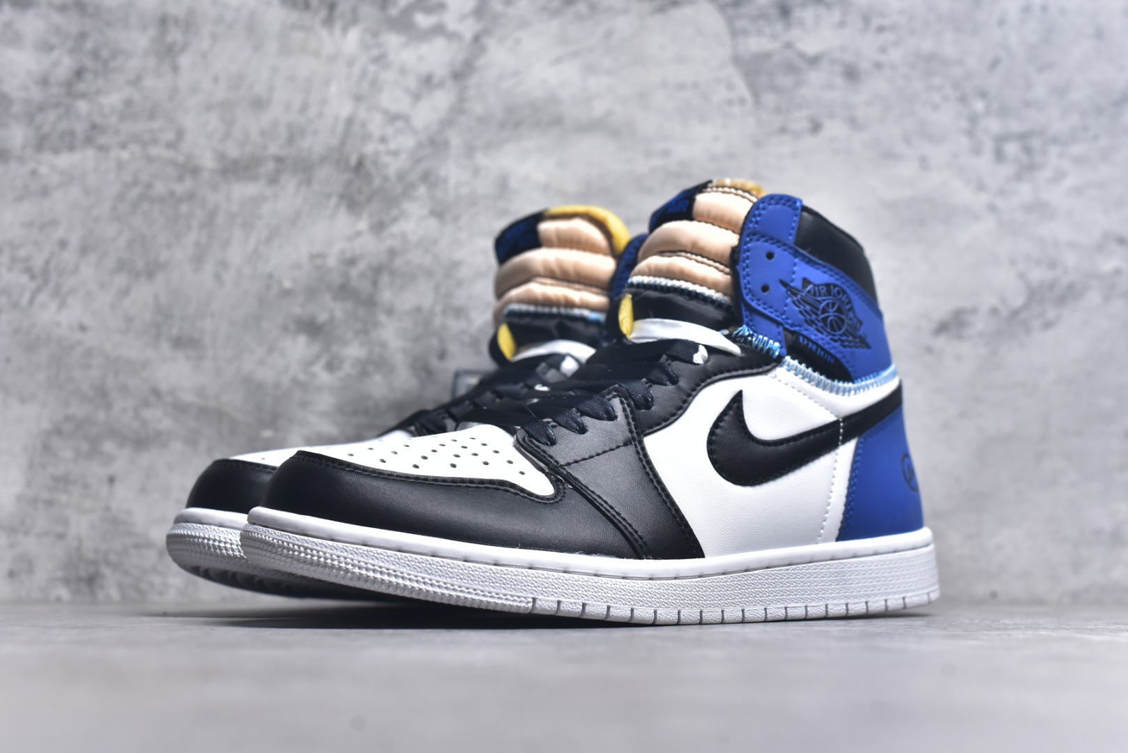 图片[2]-#Union x Air Jordan 1 Retro High高帮aj1 乔丹一代经典复古运动篮球板鞋 大厂福利 全头层皮料 原楦原纸板 细节如图所 尺码： 36 36.5 37.5 38 38.5 39 40 40.5 41 42 42.5 43 44 44.5 45 46 47.5-选品中心