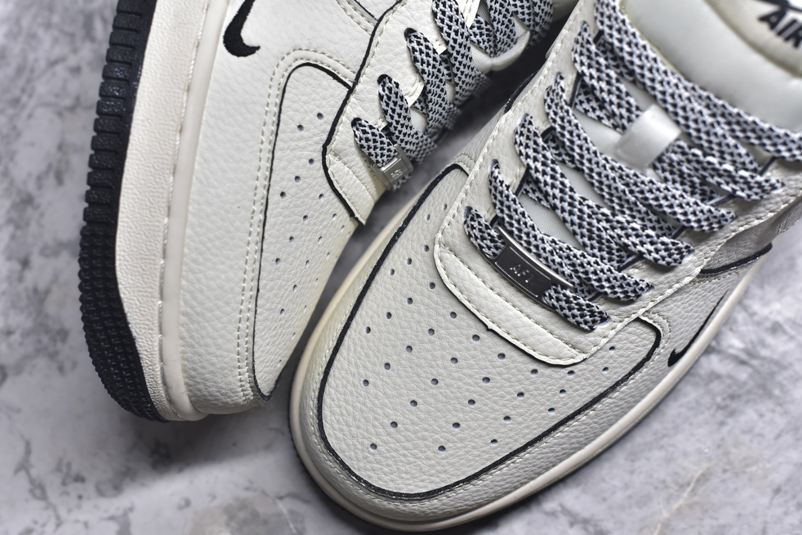 图片[8]-#Nike Air Force 1\’07 Low 北面联名 米黑网格 空军一号低帮休闲板鞋 JP8028-007 #原楦头原纸板 原装鞋盒 定制五金配件 内置全掌气垫 原厂鞋底 尺码：36 36.5 37.5 38 38.5 39 40 40.5 41 42 42.5 43 44 44.5 45 9.D4-选品中心