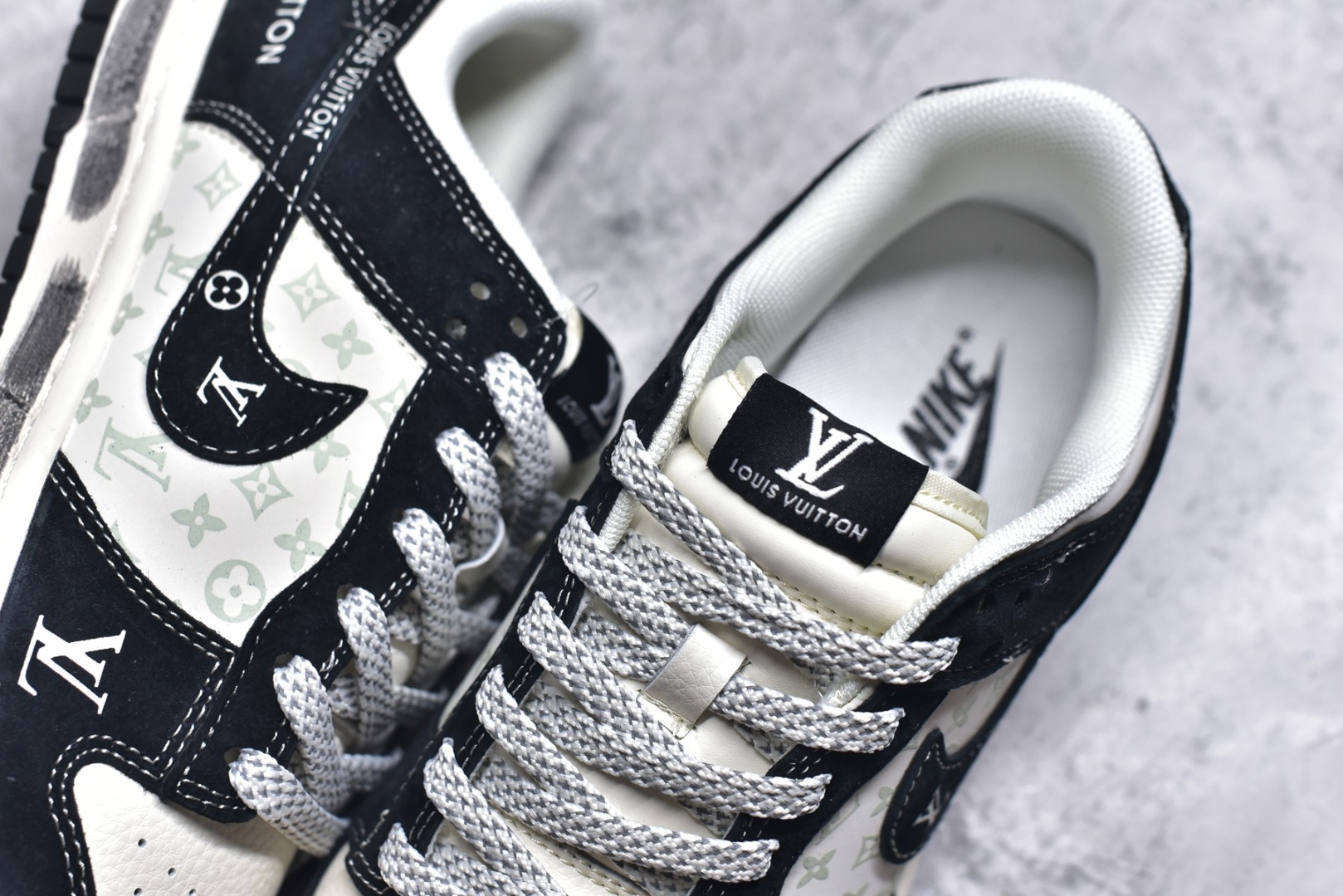 图片[9]-#Nike SB Dunk Low“ LV联名——黑涂鸦” 周年高端定制 低帮休闲板鞋 定制鞋盒 大厂纯原品质出货 超高清洁度 皮料切割干净无任何毛边 细节完美 货号：CX5050-Y03 尺码：36 36.5 37.5 38 38.5 39 40 40.5 41 42 42.5 43 44 44.5 45-选品中心