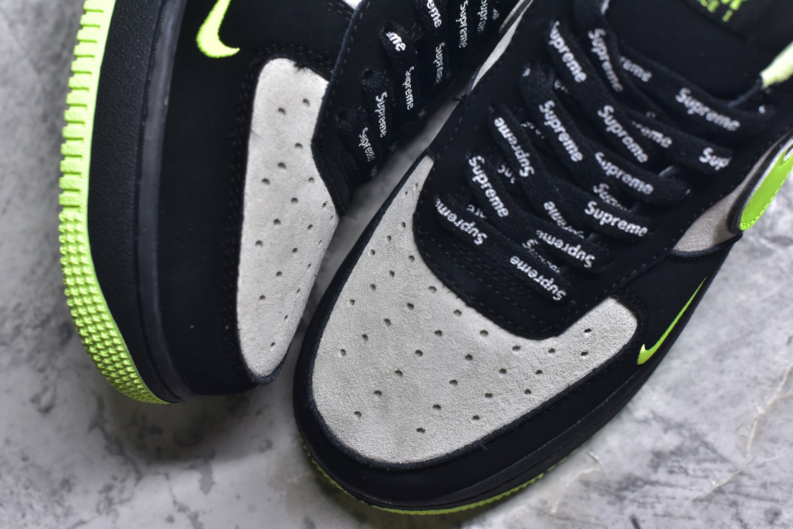 图片[8]-#Nk Air Force 1\’07 Low Supreme联名-黑夜荧光 空军一号低帮休闲板鞋 DF0188-009 #原楦头原纸板 原装鞋盒 定制五金配件 内置全掌气垫 原厂鞋底 尺码：36 36.5 37.5 38 38.5 39 40 40.5 41 42 42.5 43 44 44.5 45 9.D4-选品中心