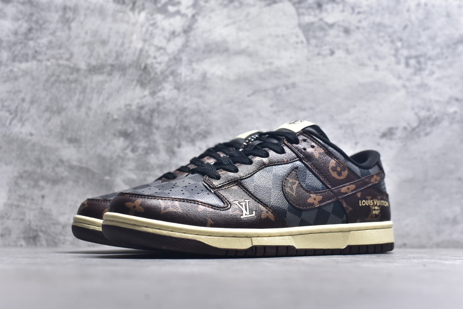 图片[2]-#Nike SB Dunk Low LV联名 灰咖啡 高端定制 低帮休闲板鞋 SC0601-453 #定制鞋盒 大厂纯原品质出货 超高清洁度 皮料切割干净无任何毛边 细节完美 尺码：36 36.5 37.5 38 38.5 39 40 40.5 41 42 42.5 43 44 44.5 45 9.E5-选品中心